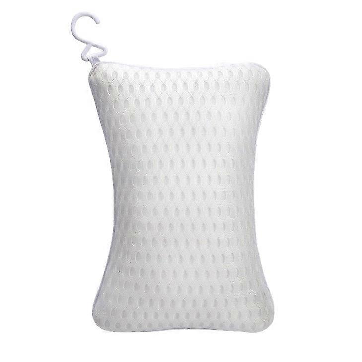 Bath Pillow with Easy-Dry Hook, Neck Support, 2 Anti-Slip Suction Cups