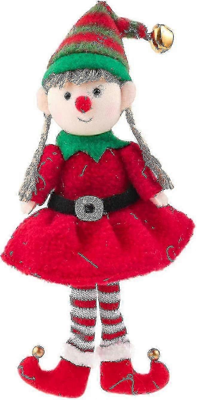 Plush hanging decorations for Christmas tree with elf ornaments