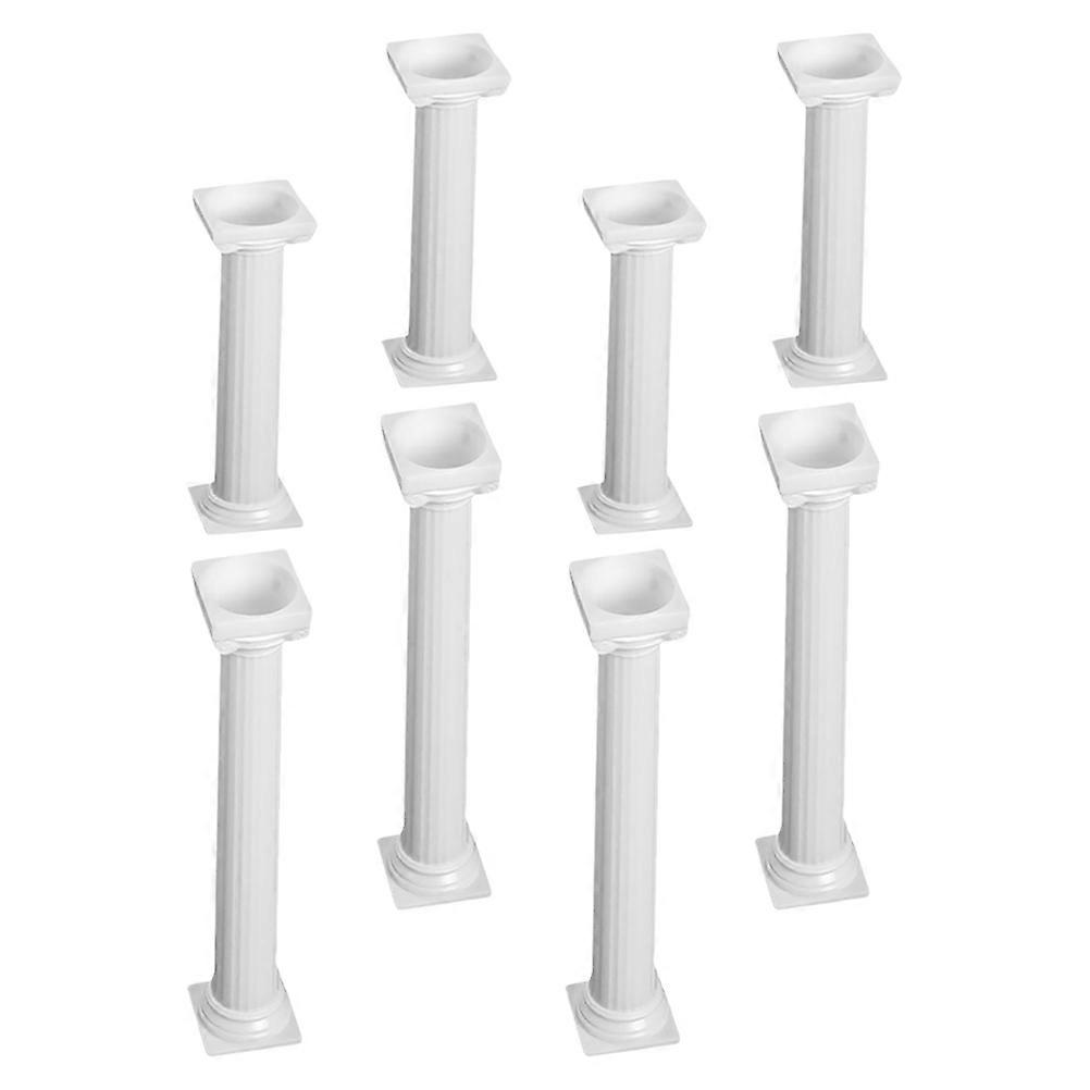 Roman Column Cake Stand for Wedding with 8Pcs White Support Rods