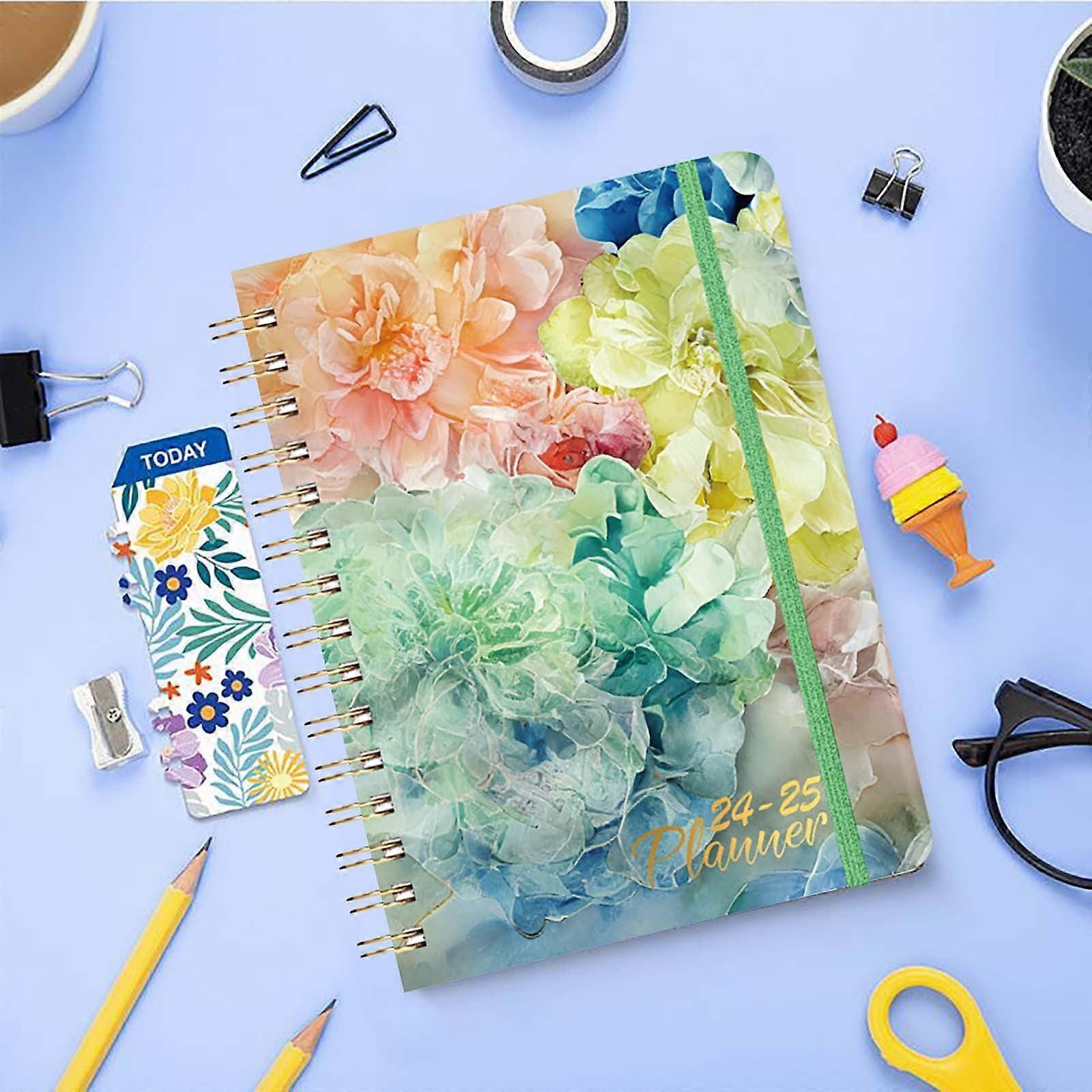 maxiaoxia 2024-2025 English Schedule A5 Plan Book With Separating Pages Plan Notebook Coil Book School Notebooks Paper College