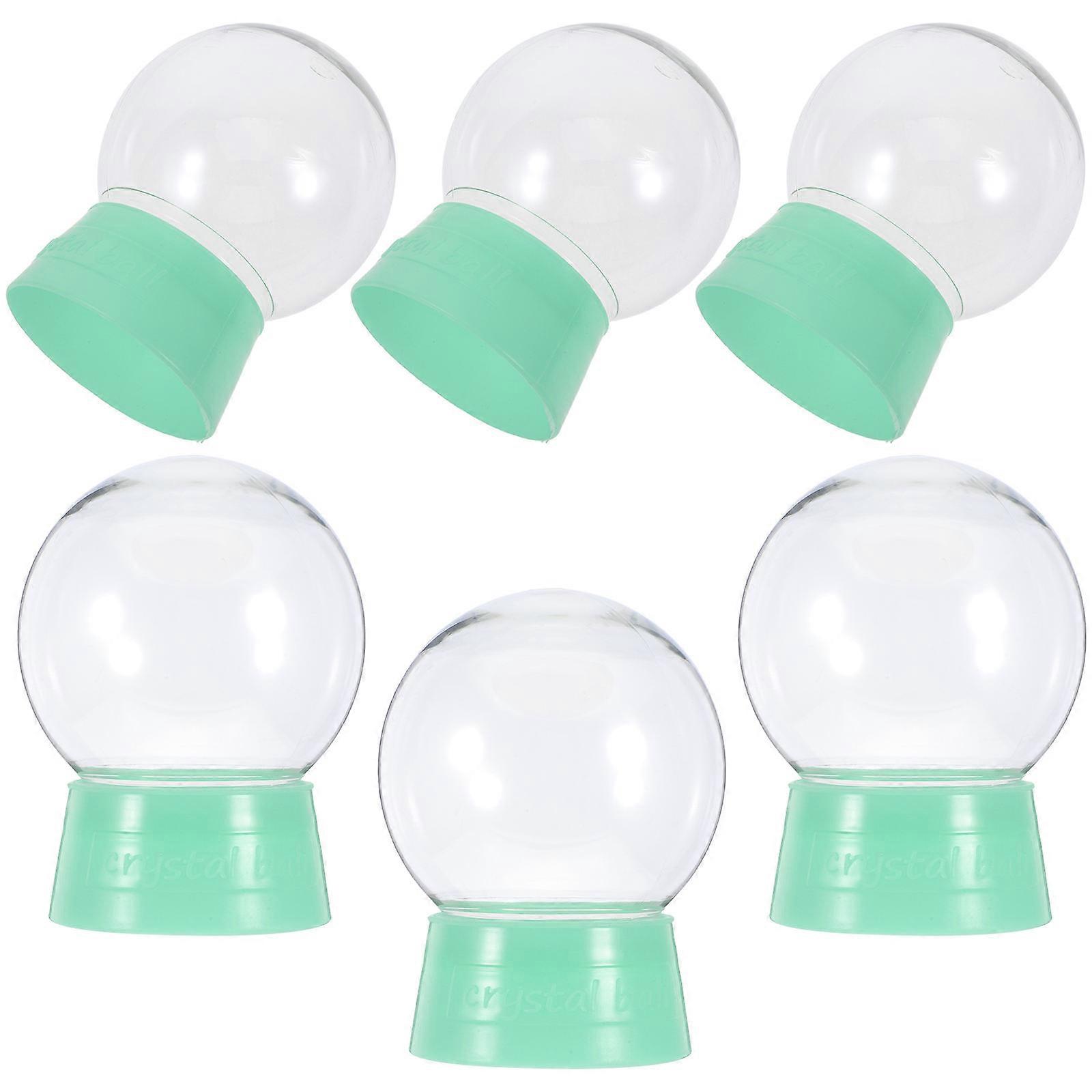 Water Globe Accessories Round Snow Globe for Decor 6Pcs Light