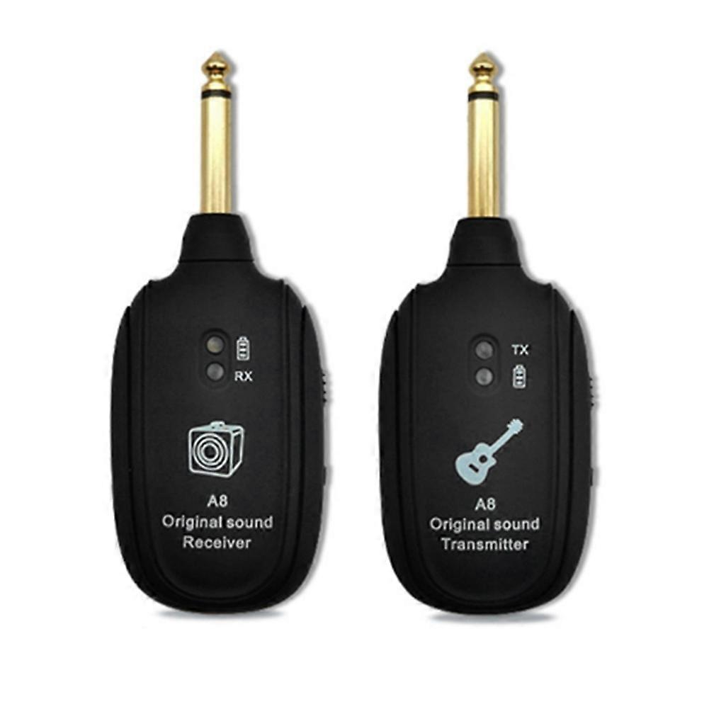 UHF Guitar Wireless System Transmitter Receiver Built in Battery