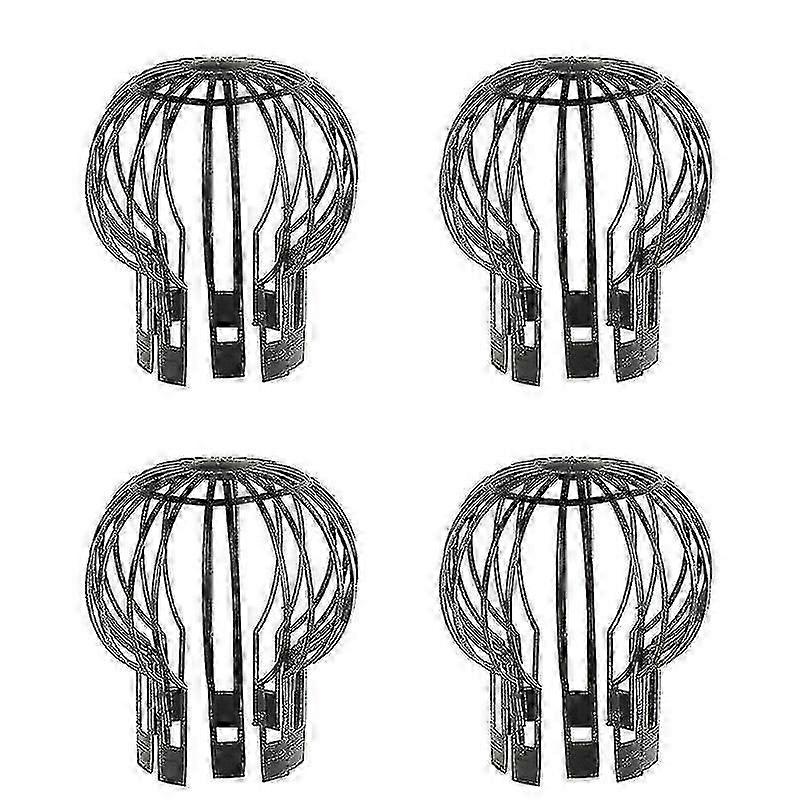 Gutter Downpipe Pipe Filter Dirt Guard Leaf And Debris Protection Cover(black)(1set)