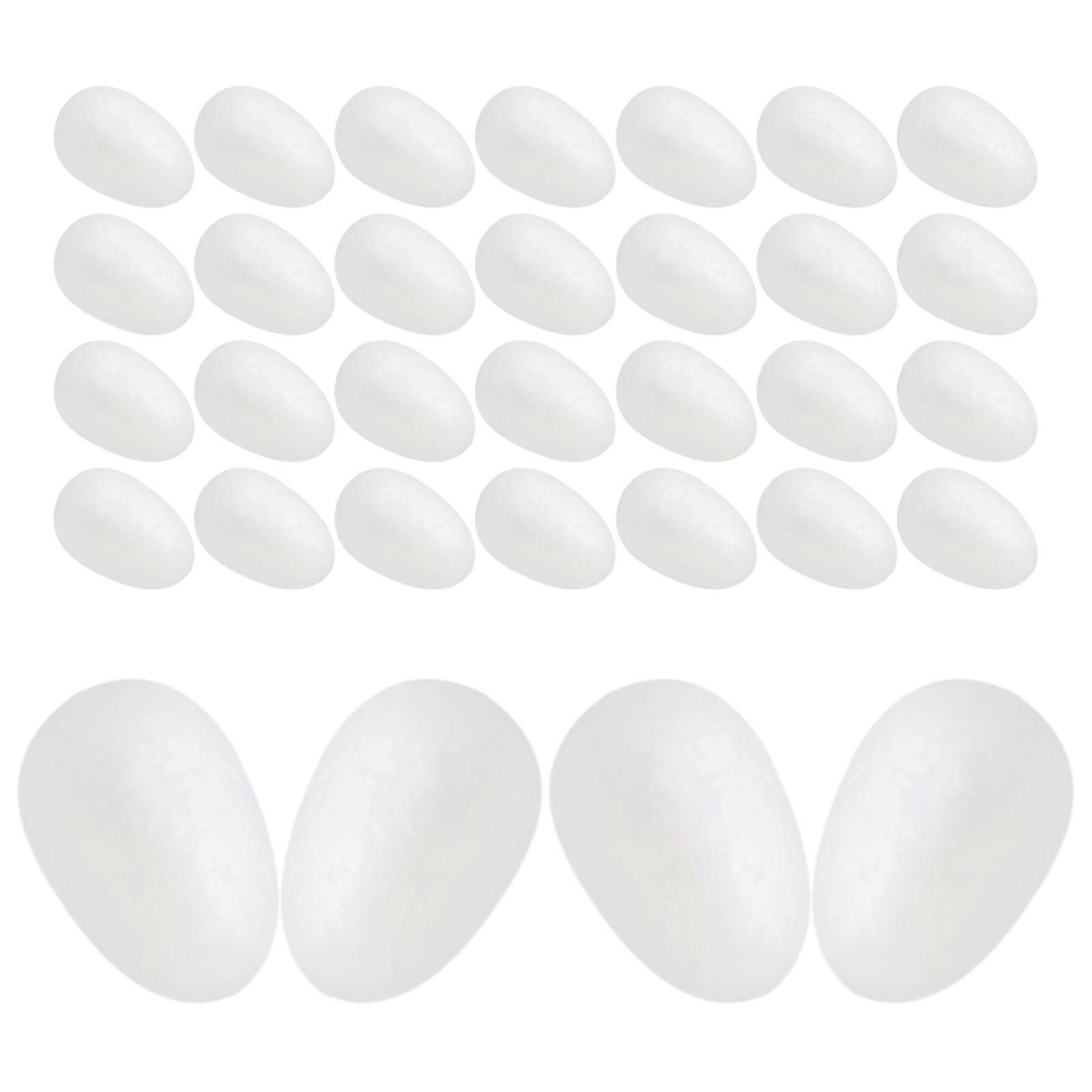 50pcs Assorted Color Foam Eggs for Easter Crafts and Decor Durable Solid Egg 3cm