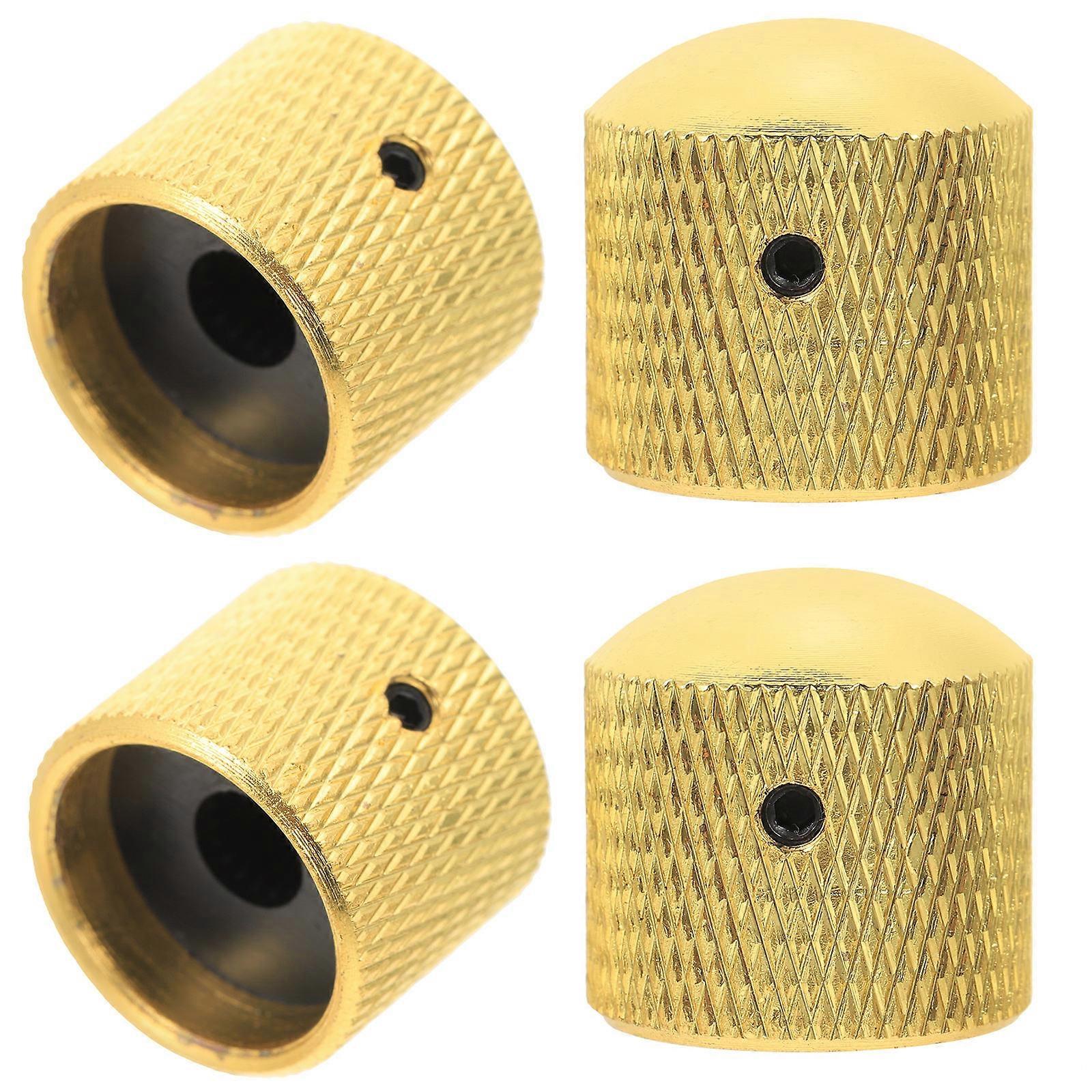 Golden Metal Guitar Volume Control Knobs for Electric Guitar Use Durable AntiCorrosive 4pcs