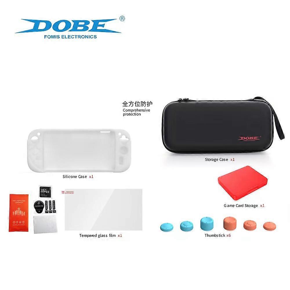 Switch 2 console carrying case + silicone sleeve + tempered glass screen protector + cartridge case + joystick caps 10-in-1 set TNS-5111