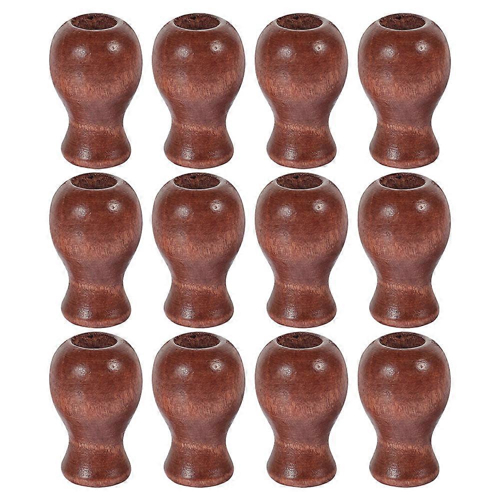Blinds String Holder Wooden Blind Pull Cord Knobs for Window Blinds Brown Wood Accessories 18Pcs