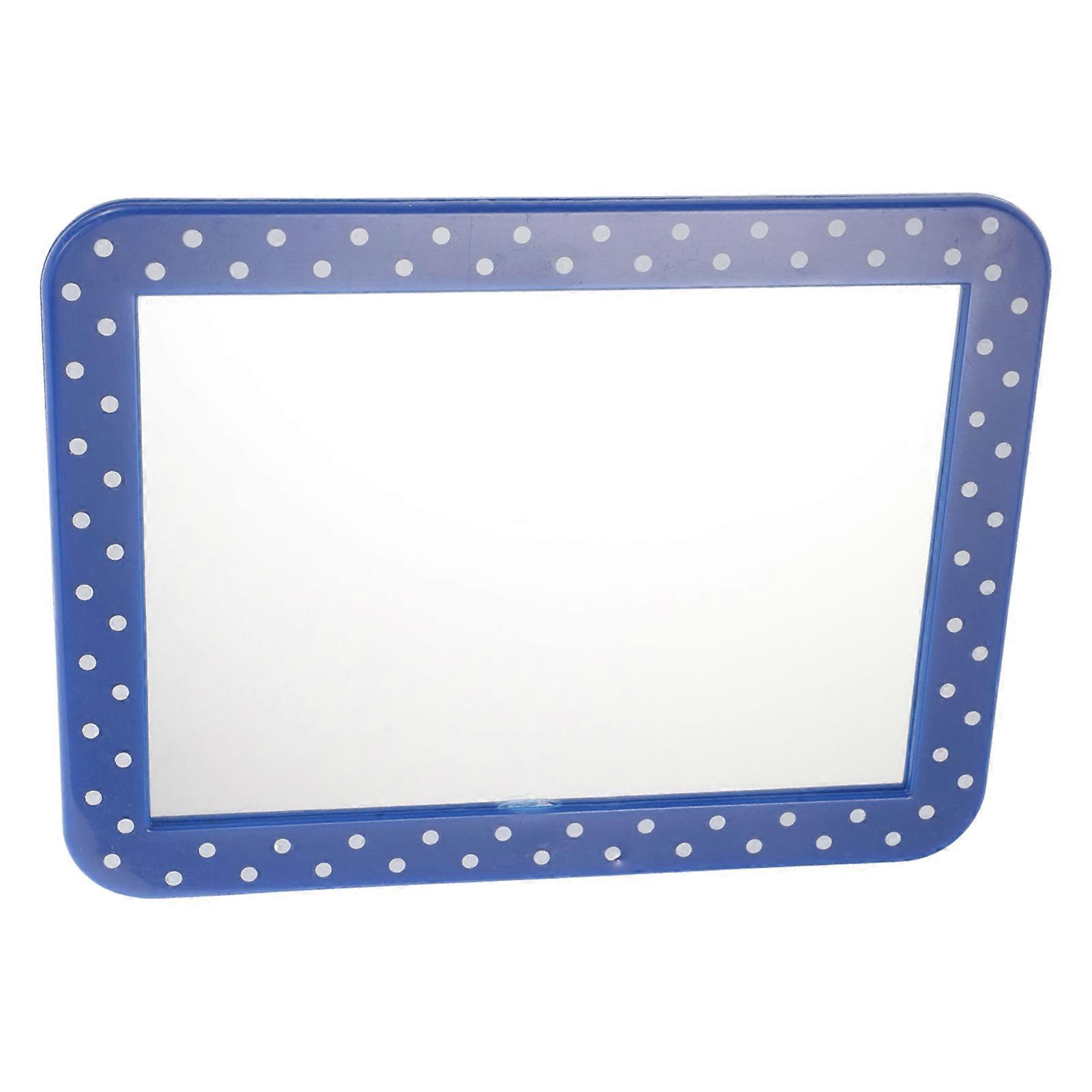 Blue Magnetic Locker Mirror Polka Dot Glass Mirror for Workshop