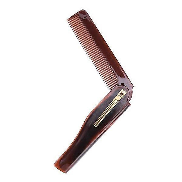 Foldable Smooth Beard Comb - Multiple Colors Brown