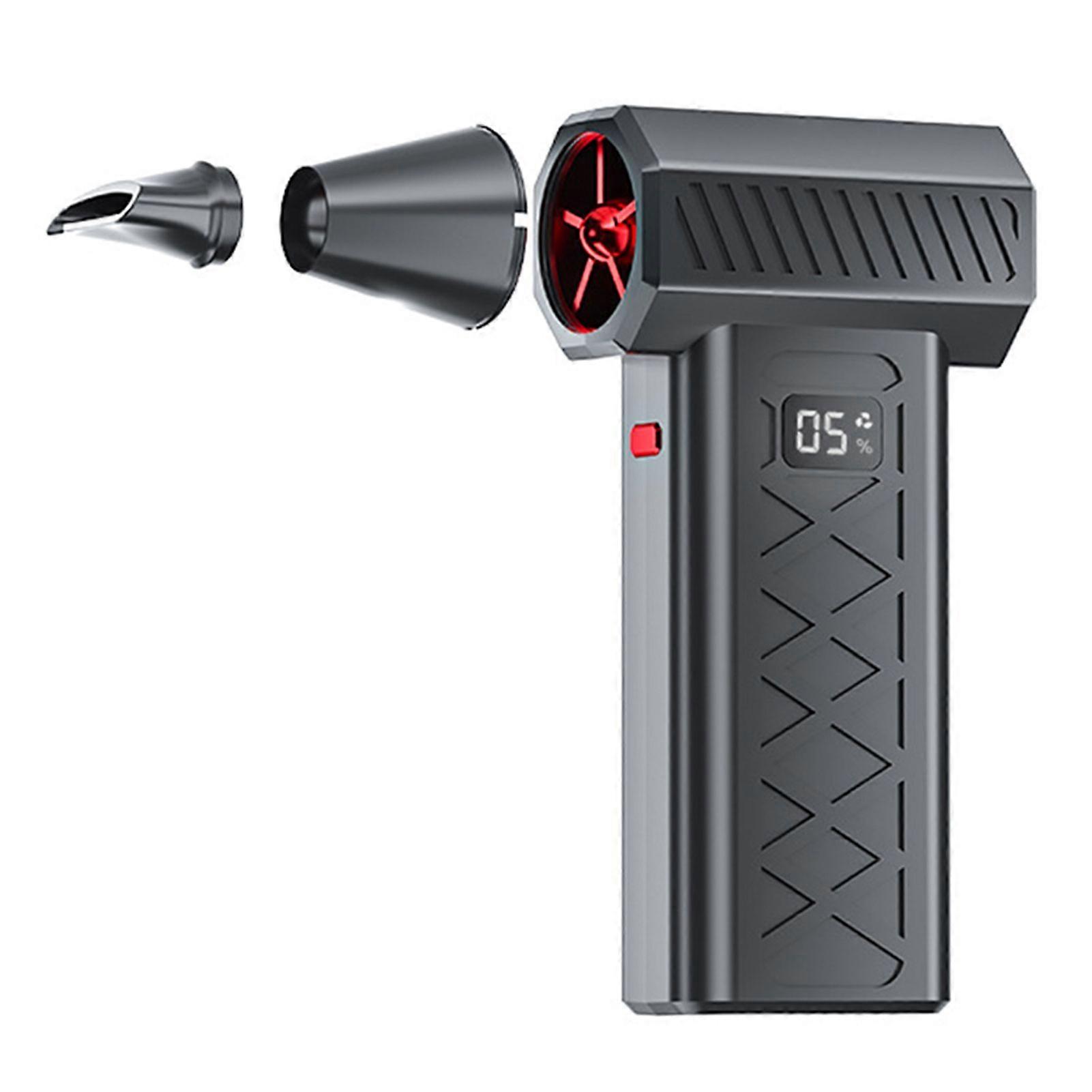 Portable Powerful Turbines Fan with LED Light Rechargeable Digital Display for Home Workshop Outdoor Use