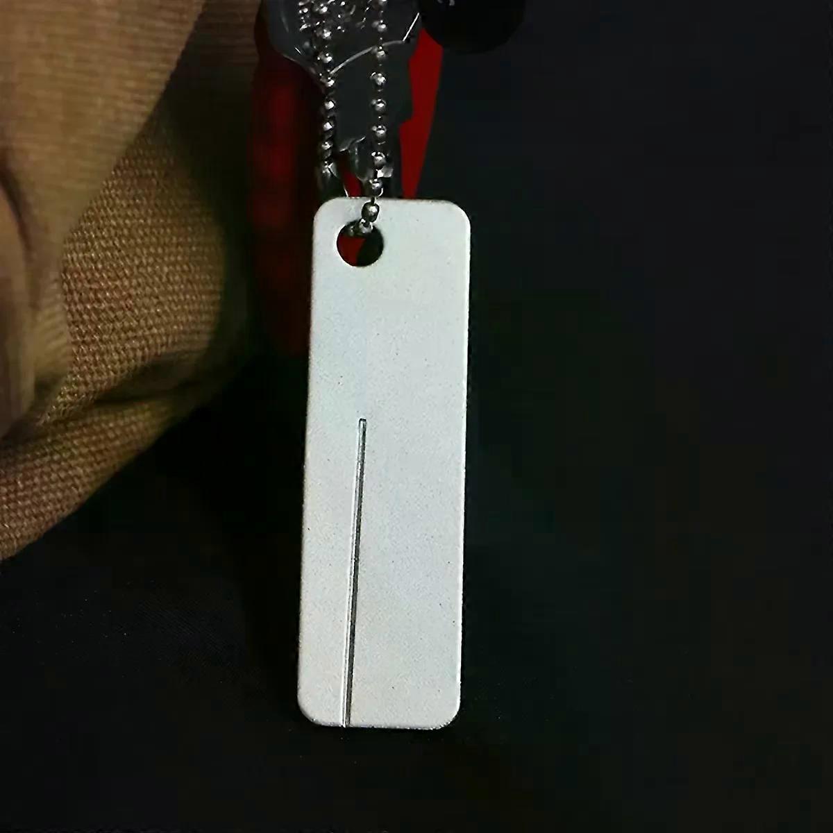 Ultra-Hard Diamond Mini Knife Sharpener Keychain �C Portable Camping Sharpening Tool with Nail File for Outdoor & Survival Use?