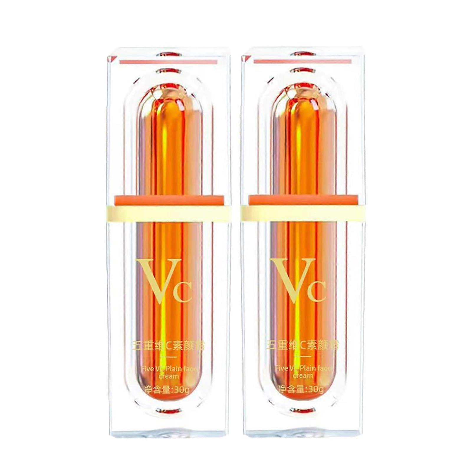 Vitamin C Tone Up Cream 2PC Brightening Moisturizing for All Skin Types with Gentle Tinted Formula