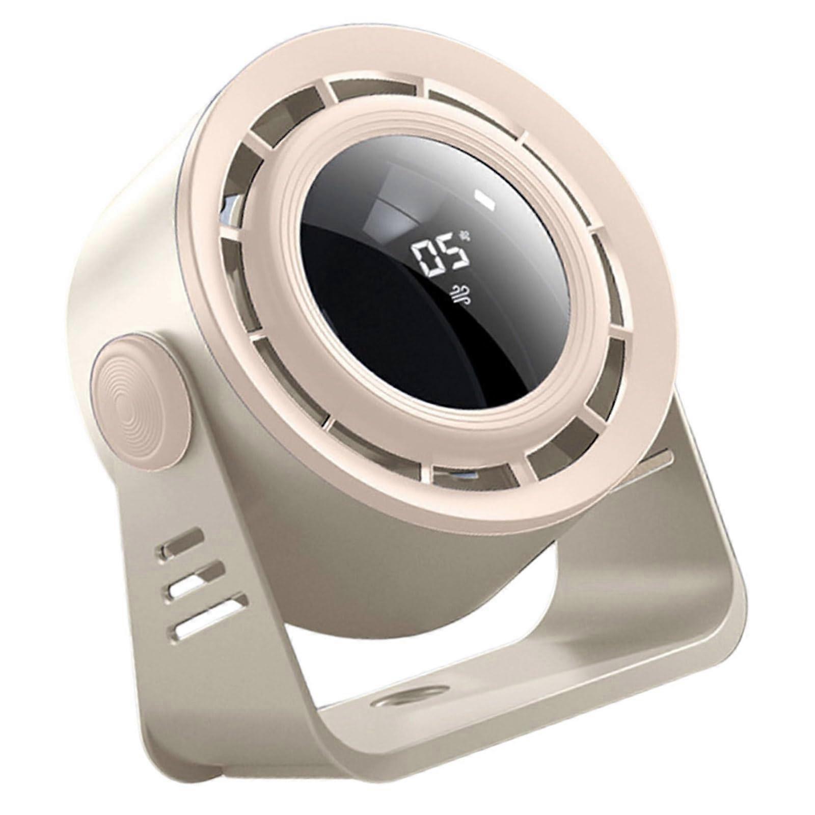 Rechargeable Wall Mount Desk Fan with LED Display, 360° Adjustable, Quiet for Home Office