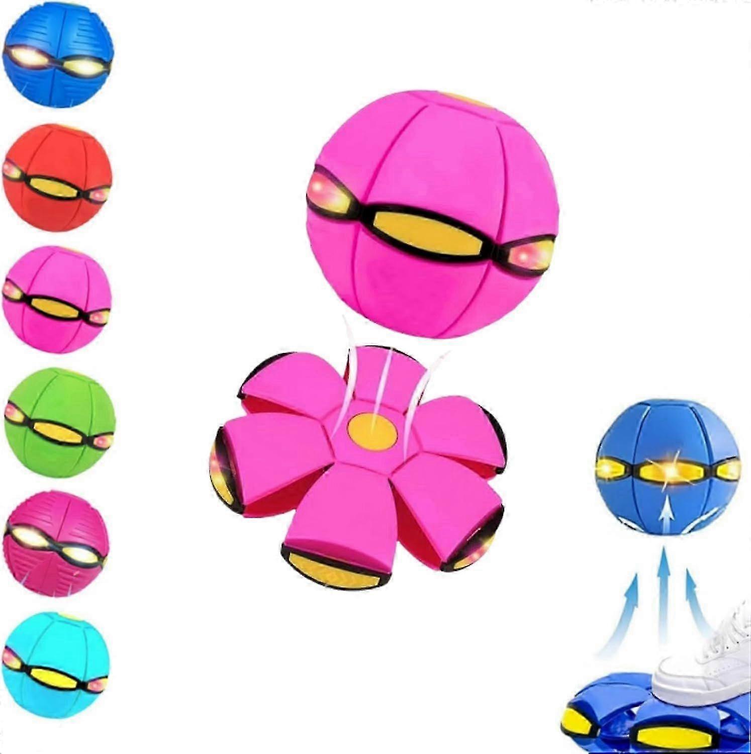 Superior 2pcs Magic Metaball, Children's Bouncing Ball, Magic Flying Saucer, Bouncy Ball, Parent-Child Interaction, Dual Form Freely Switcha