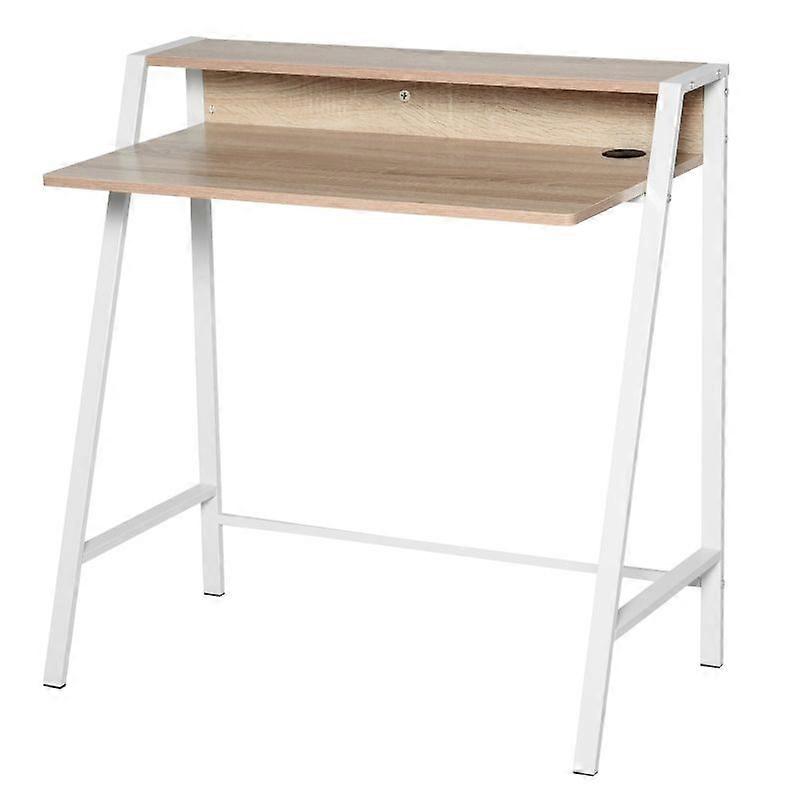 Home Office Writing Desk with Storage Shelf Space