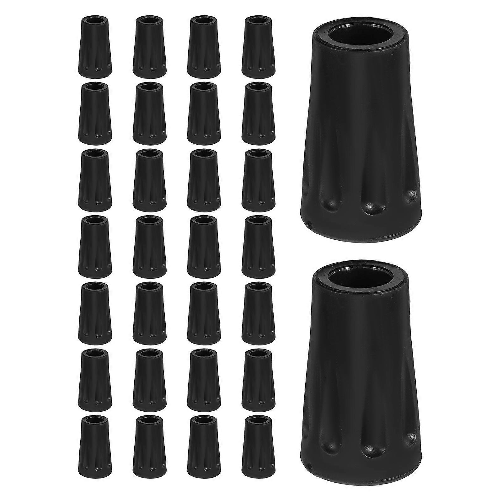 Rubber Cane Tips Walking Pole Accessories Shock Absorbing 120Pcs Replacement