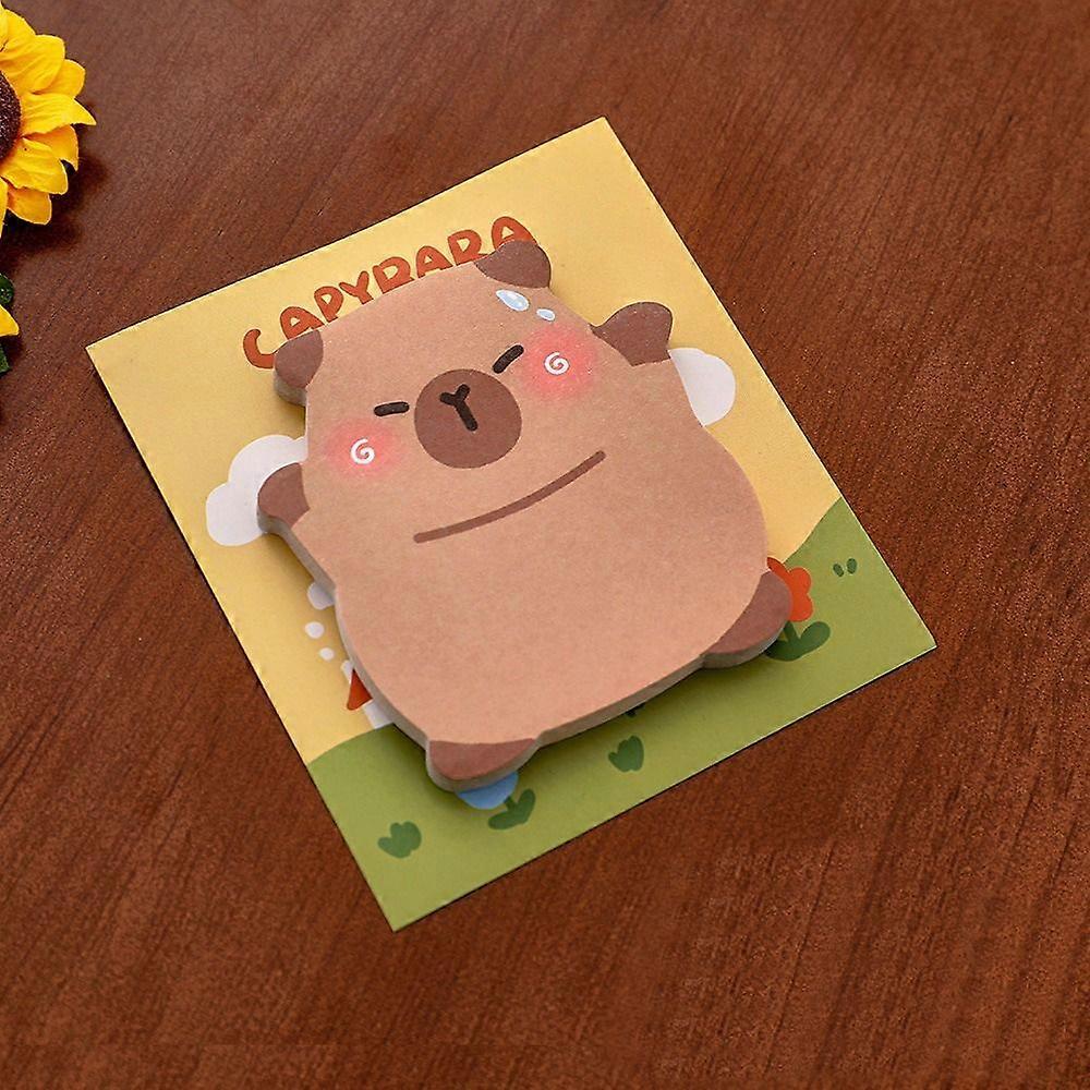1pc Sticky Notes Cartoon Capybara Sticky Notes Self-adhesive Memo Pad To Do List Planner Sticker Notepad Stationery Supply