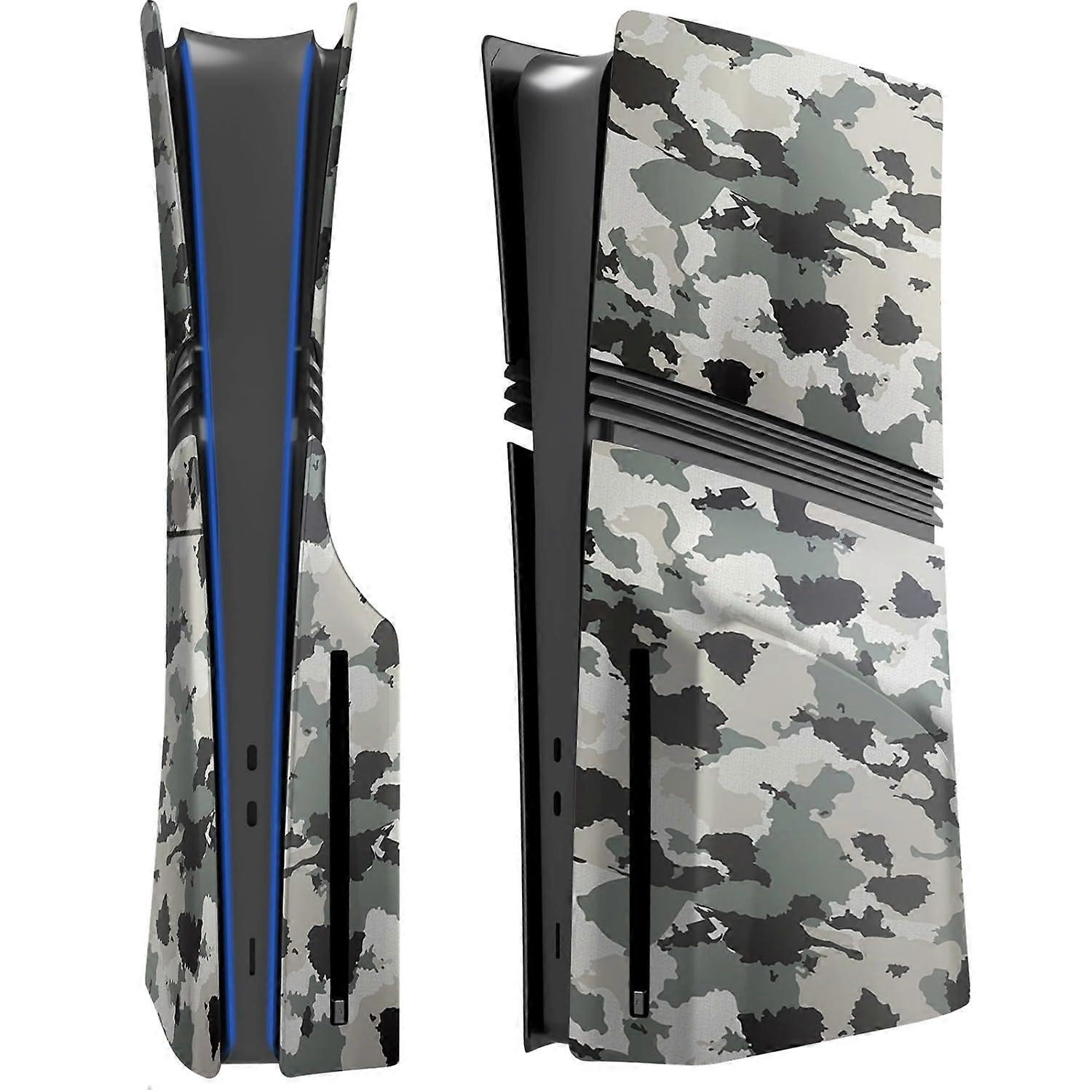 Camouflage Faceplate Replacement Shell Cover with Dust Protection and Style Upgrade for PS5 Pro Disc Edition