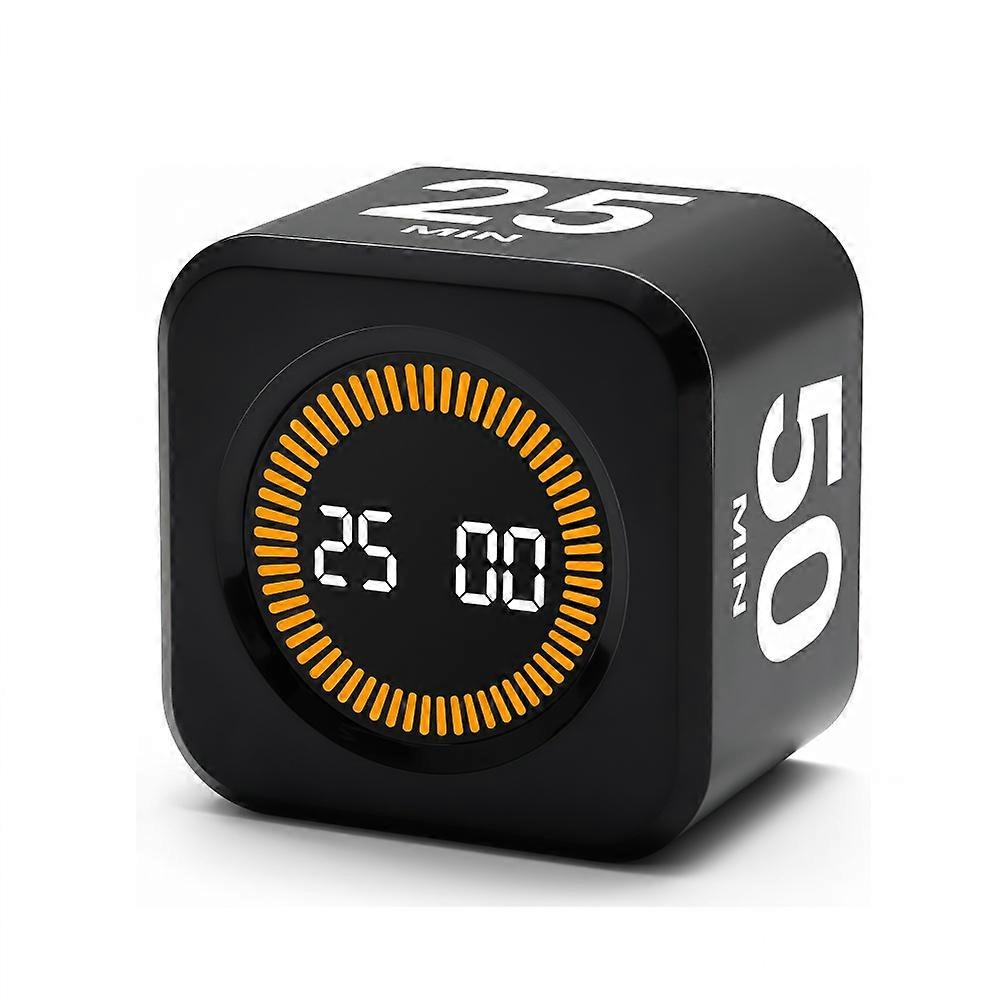 Gravity Sensor Cube Timer, Visual Flip Digital Countdown Clock for Study Fitness Kitchen, Mini Time Management Tool for Kids