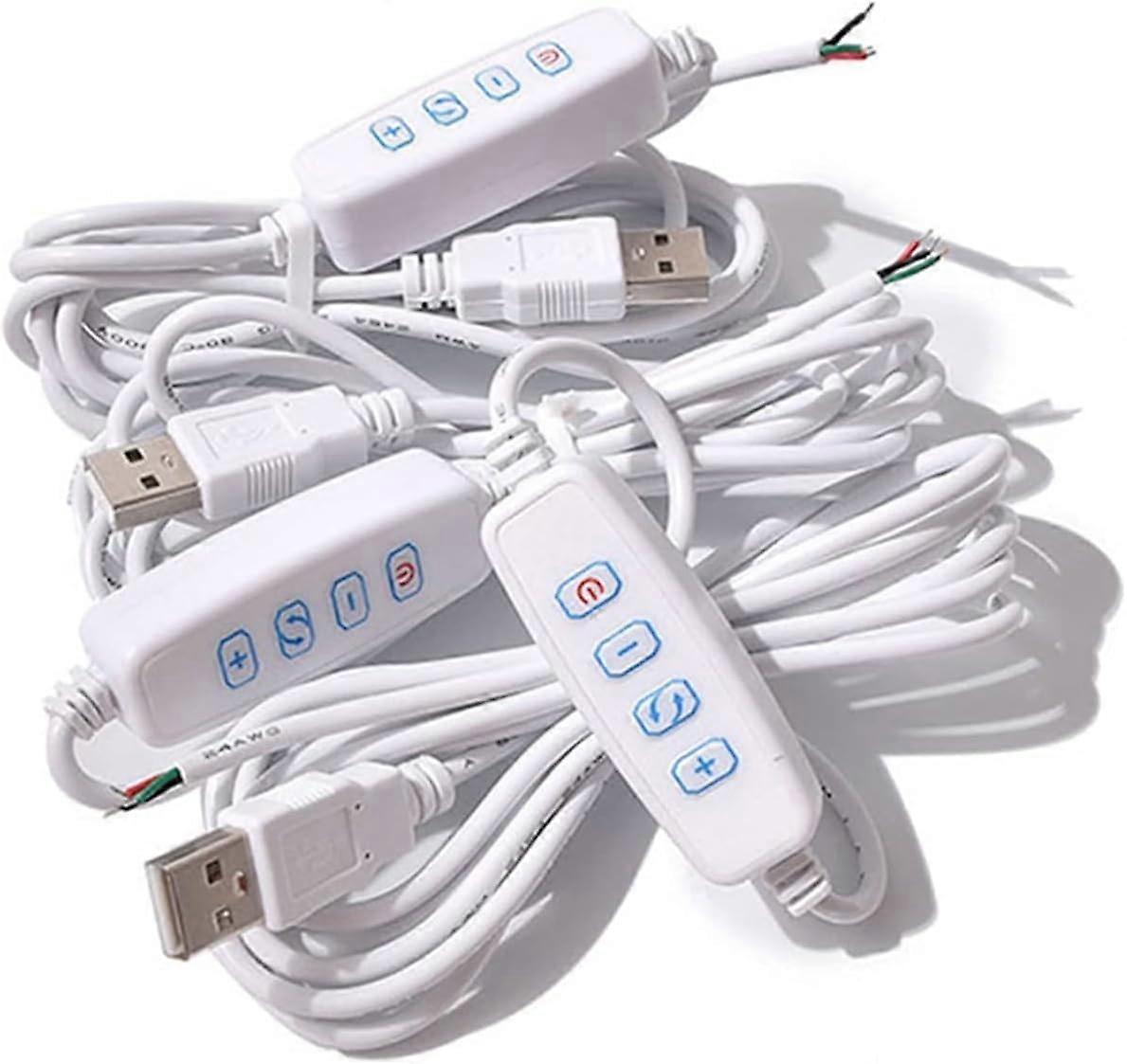 USB LED Dimmer Switch DC5V Cable with On Off and Adjustable Brightness for Lamps and Bulbs