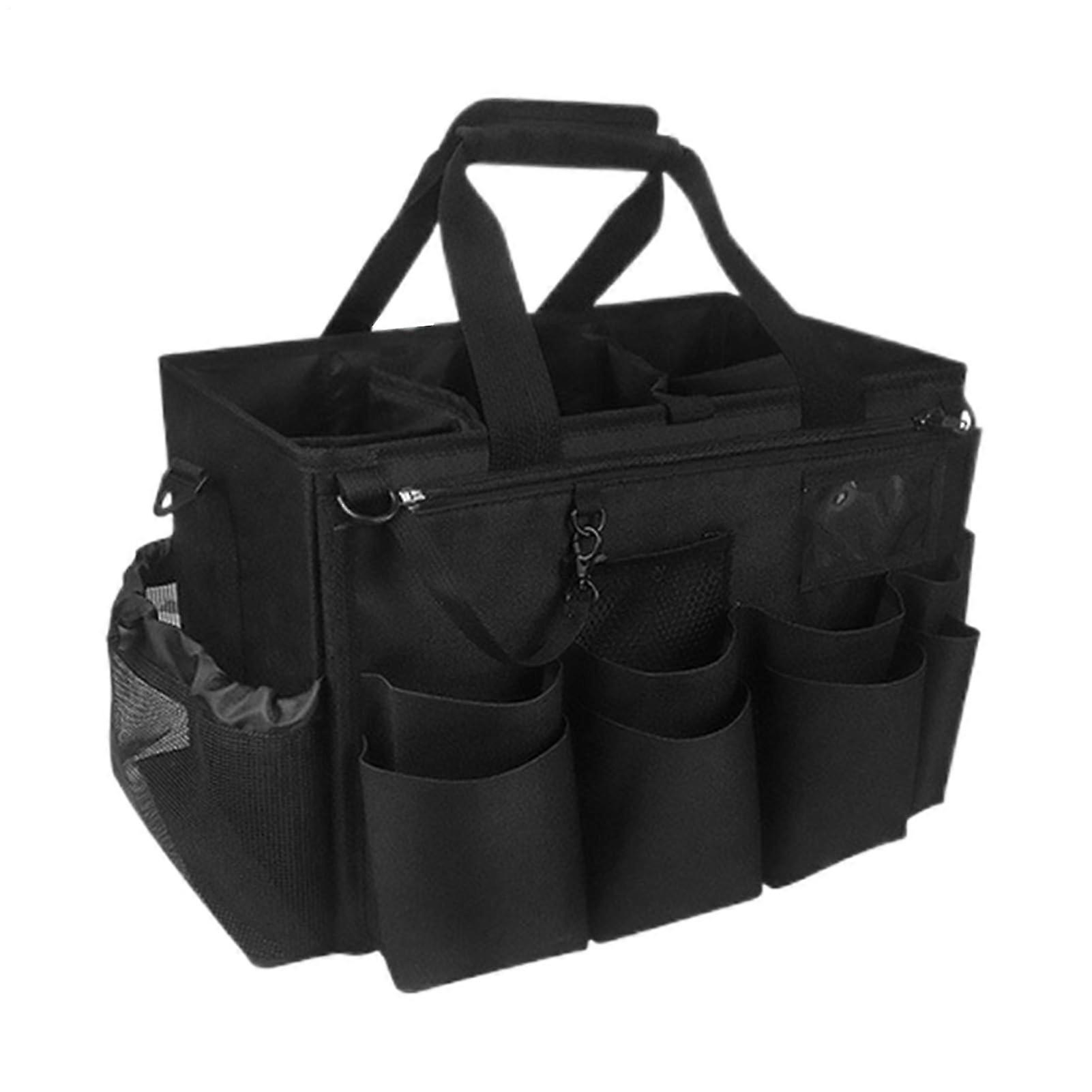 Waterproof Cleaning Organiser Bag with MultiPocket Storage and Shoulder Strap for Home Car Salon