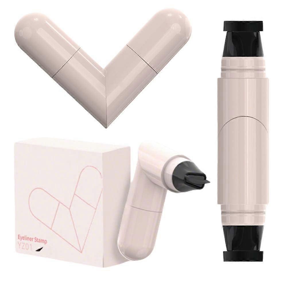 Waterproof DualEnded Winged Eyeliner Stamp Pen for Quick Precision SmudgeProof Makeup (Black)