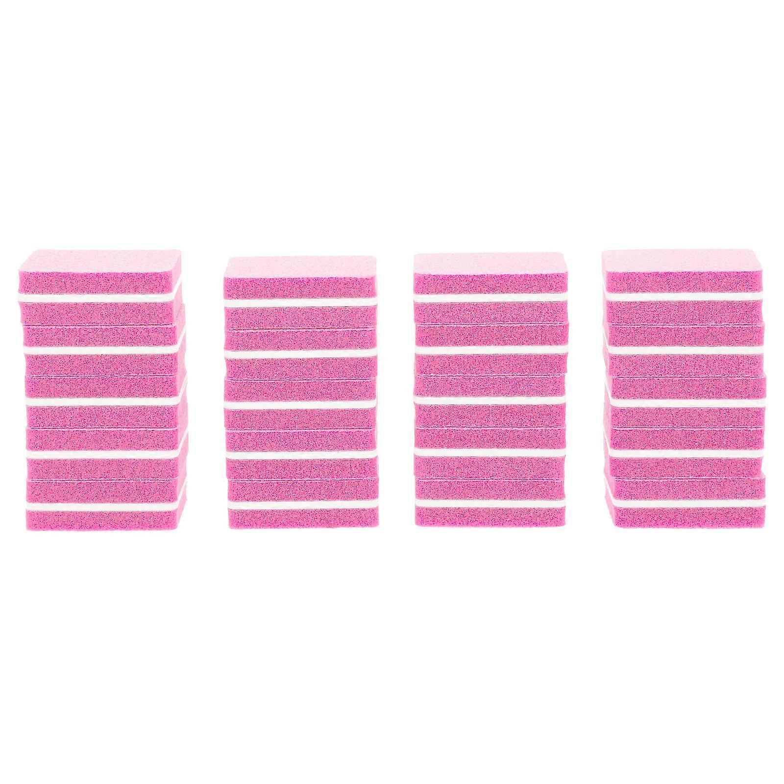 Pink Mini Nail Buffer Block for Manicure Use 50Pcs Sponge Material