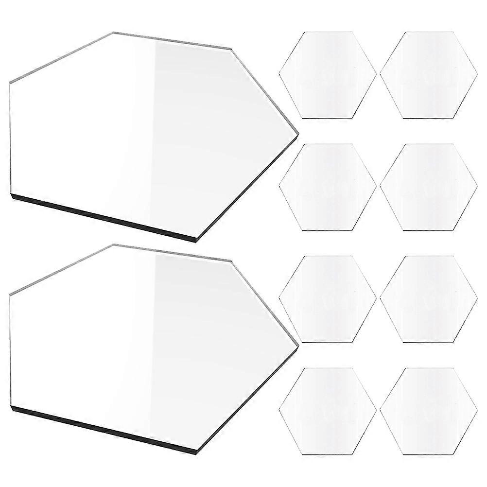 Panneau de table décoratif transparent hexagonal, forme simple, lot de 10.