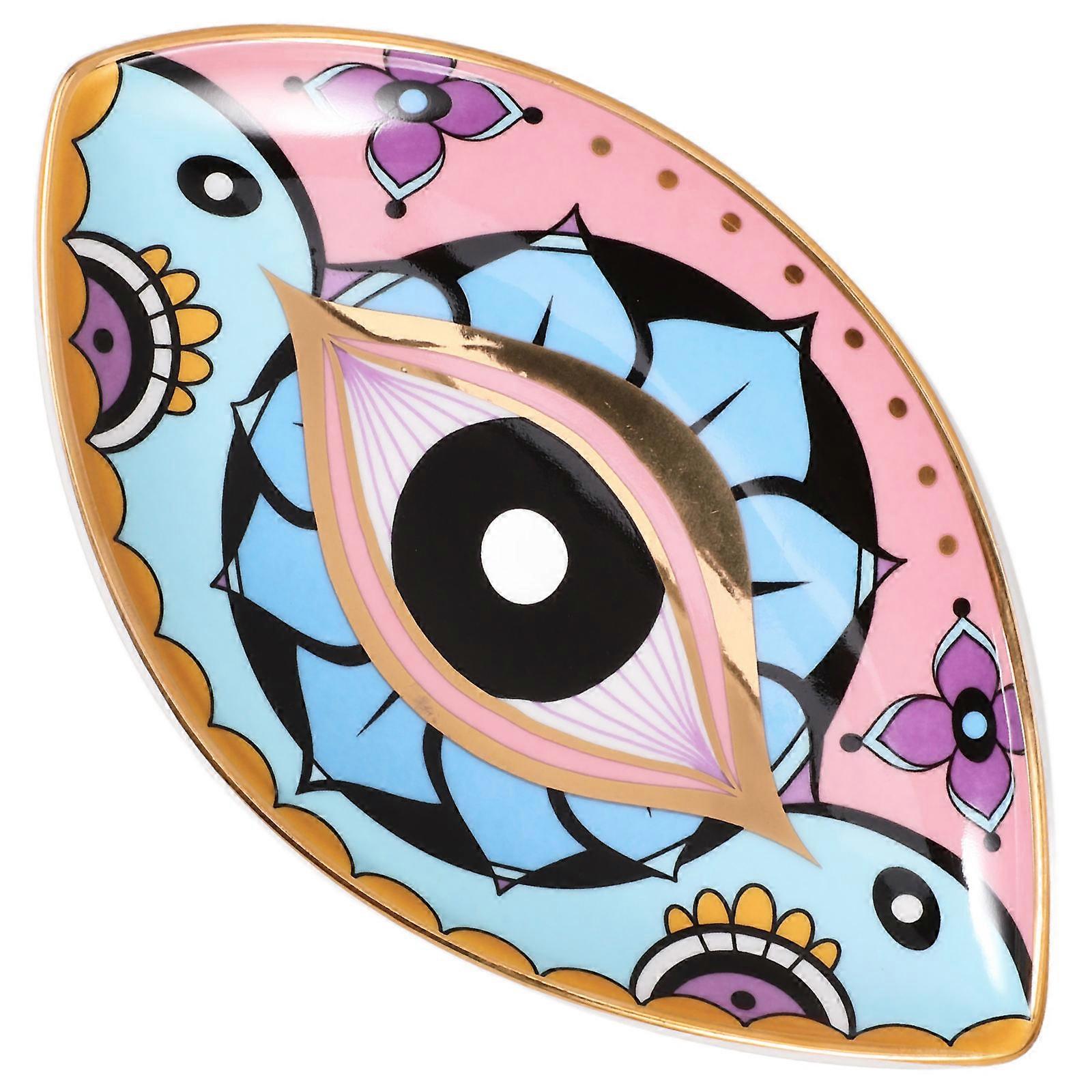 Evil Eye Ceramic Jewelry Storage Tray for Decoration Set