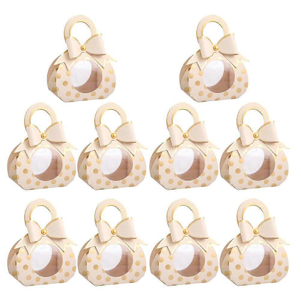 Candy Boxes Wedding Candy Boxes with Bowknot Handle for Storage 10Pcs