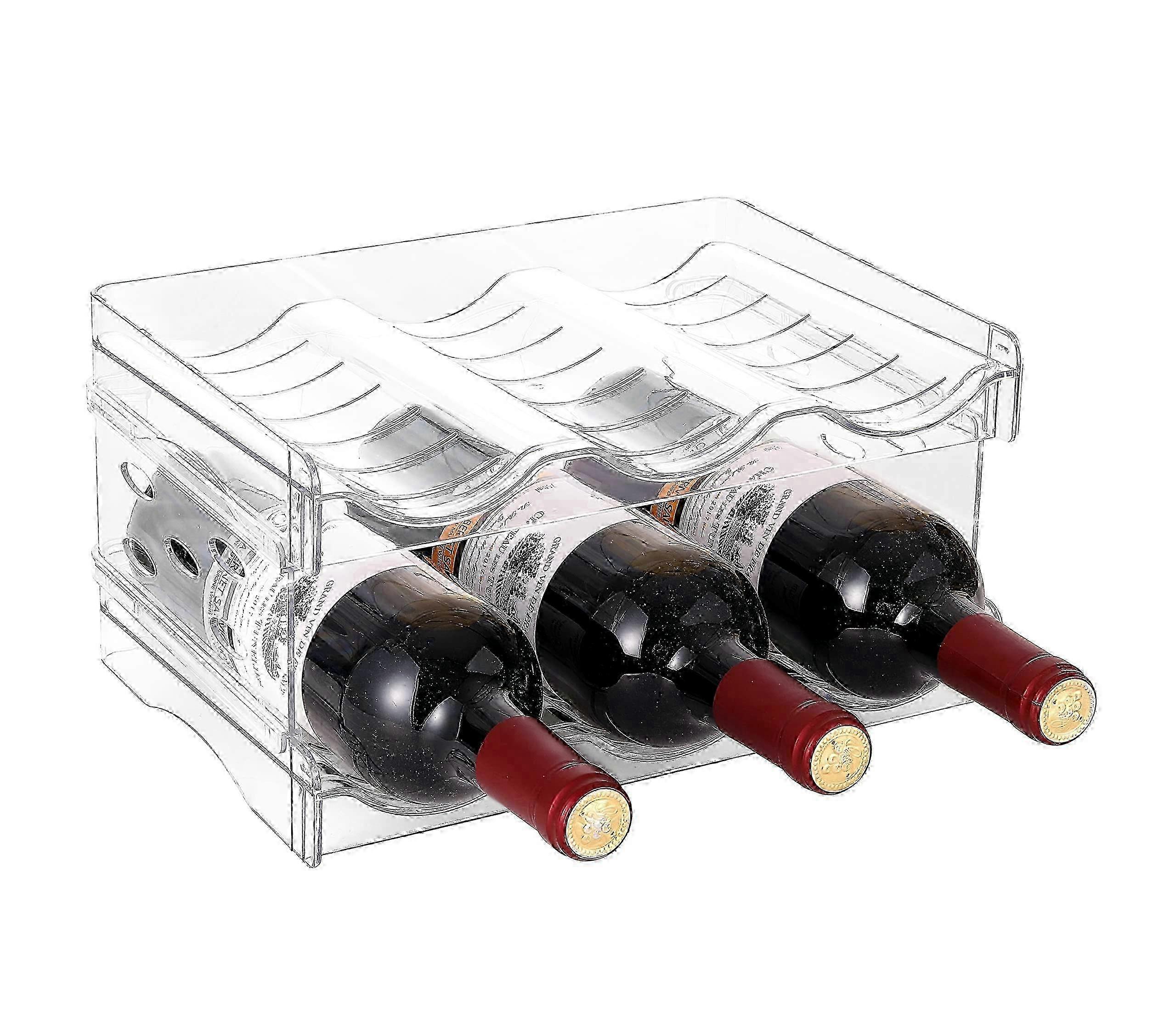 2025 Two - piece, Three - bottle Transparent Stacking Bottle Racks for Kitchen Cabinets