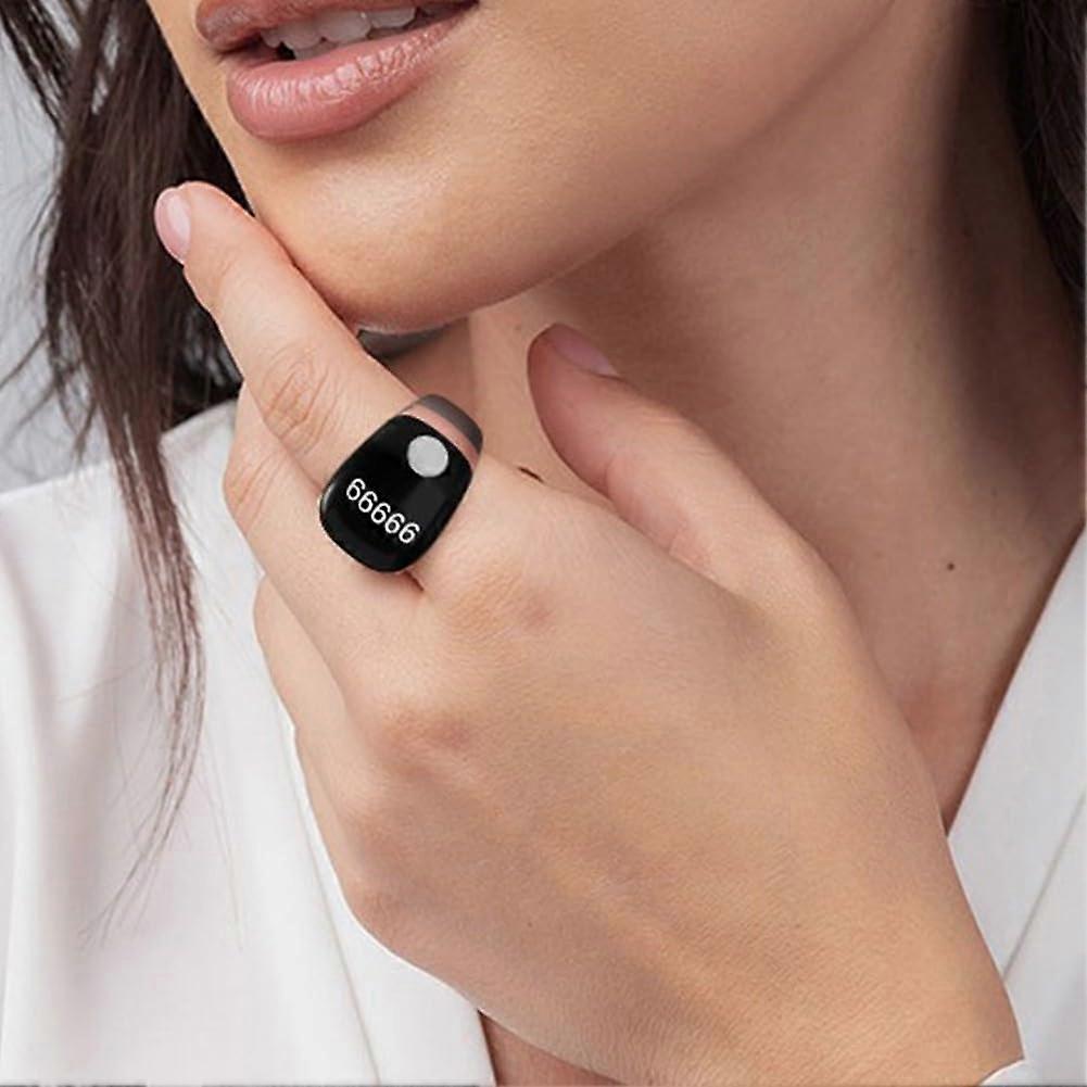 USB TypeC Rechargeable Digital Counter with Bright LCD Display and SelfLocking Accuracy Black