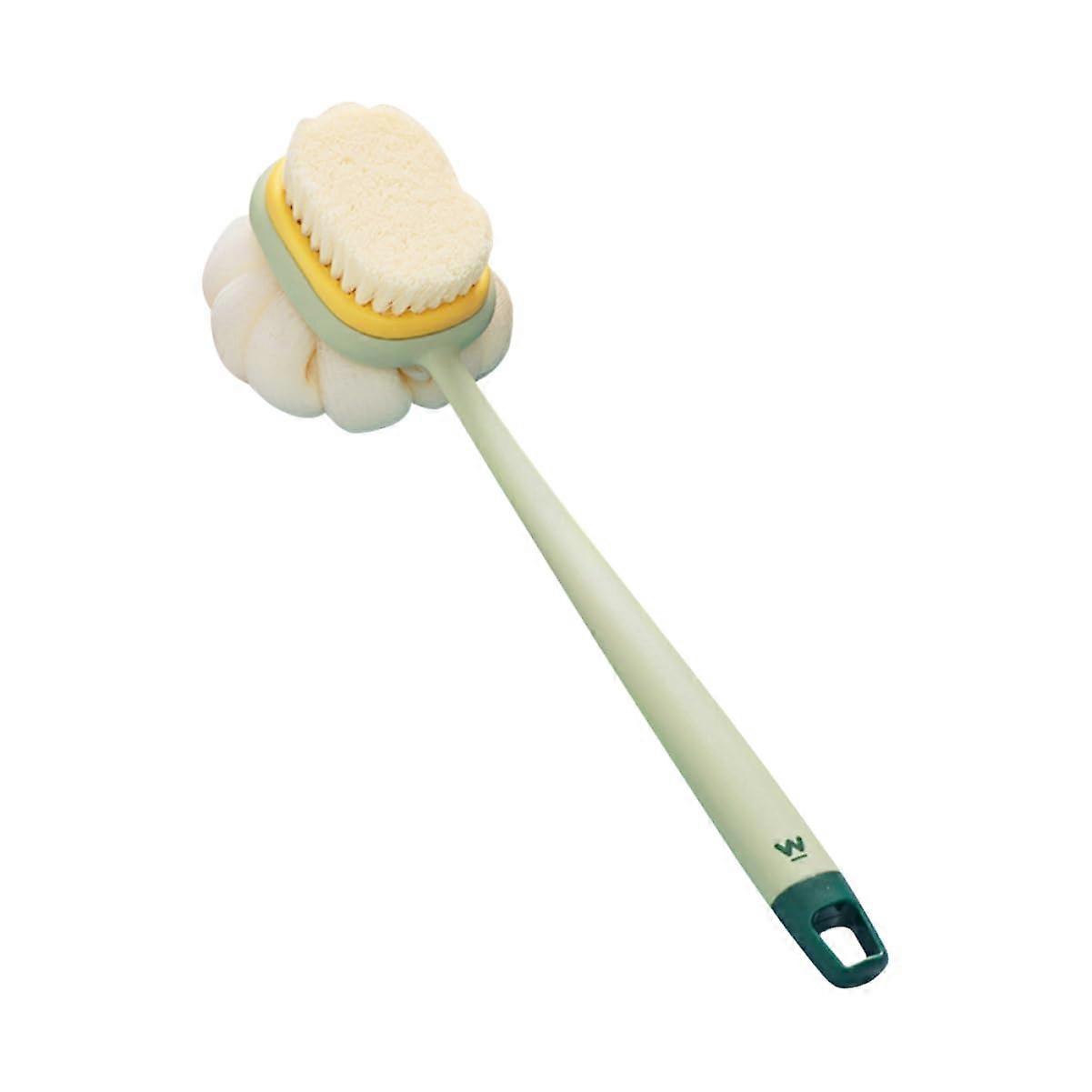 Bath Back Scrubber Long Handle Shower Brush DoubleSided Soft Bristles for Gentle Exfoliation