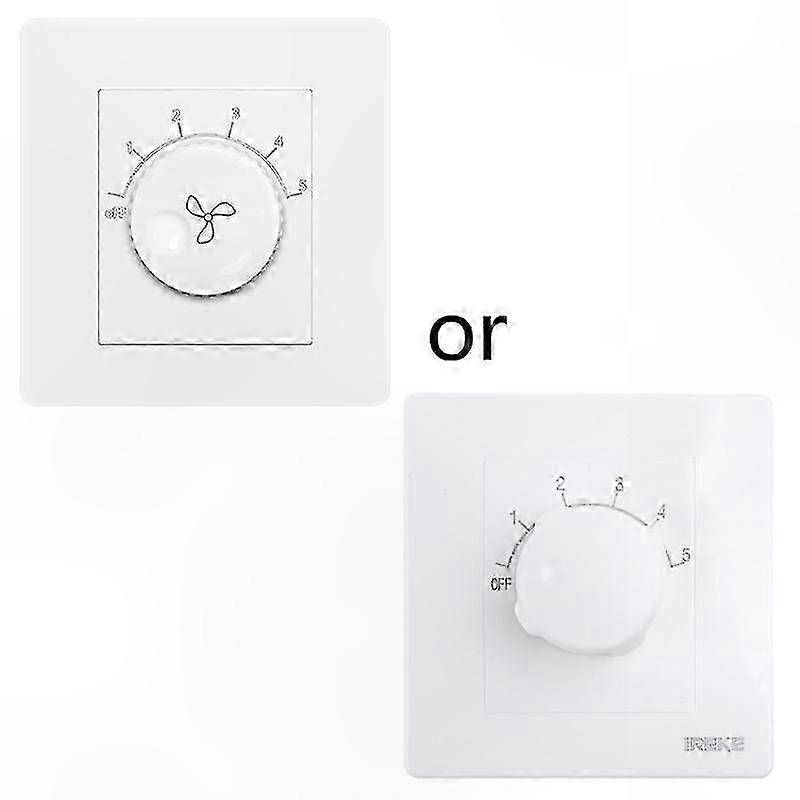 220V Ceiling Fan Speed Control Switch Wall Button Dimmer Switch Five Speeds