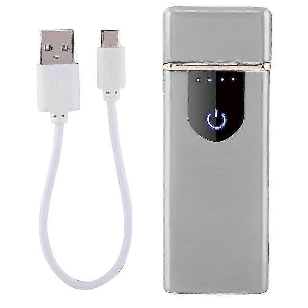 USB Rechargeable Touch Induction Lighter (Silver Satin)