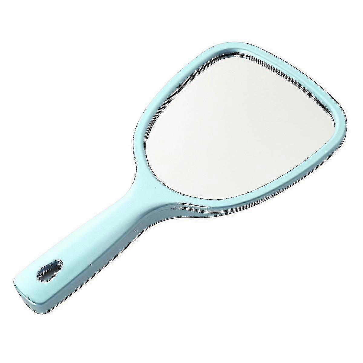 1pc Double Side Handheld Mirror Cosmetic Mirror Back 2x And 3x Magnification Round Mirror (silver)