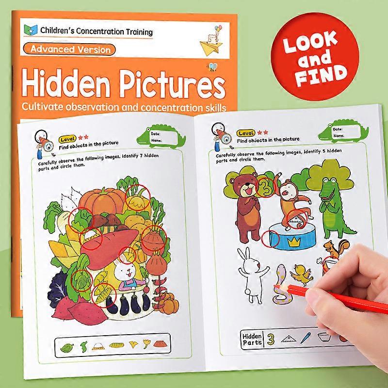 Find Something Visual Discovery Challenge Concentration Training Maze Book Hide and Seek Picture Concentration Practice Book