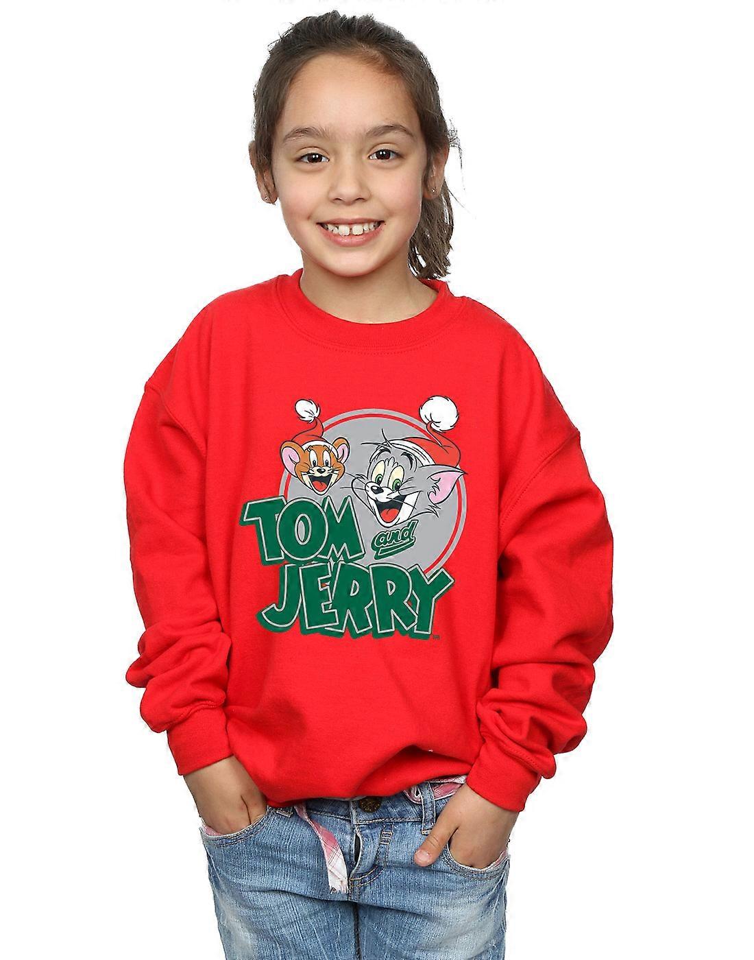 Tom e Jerry meninas Natal Saudações moletom