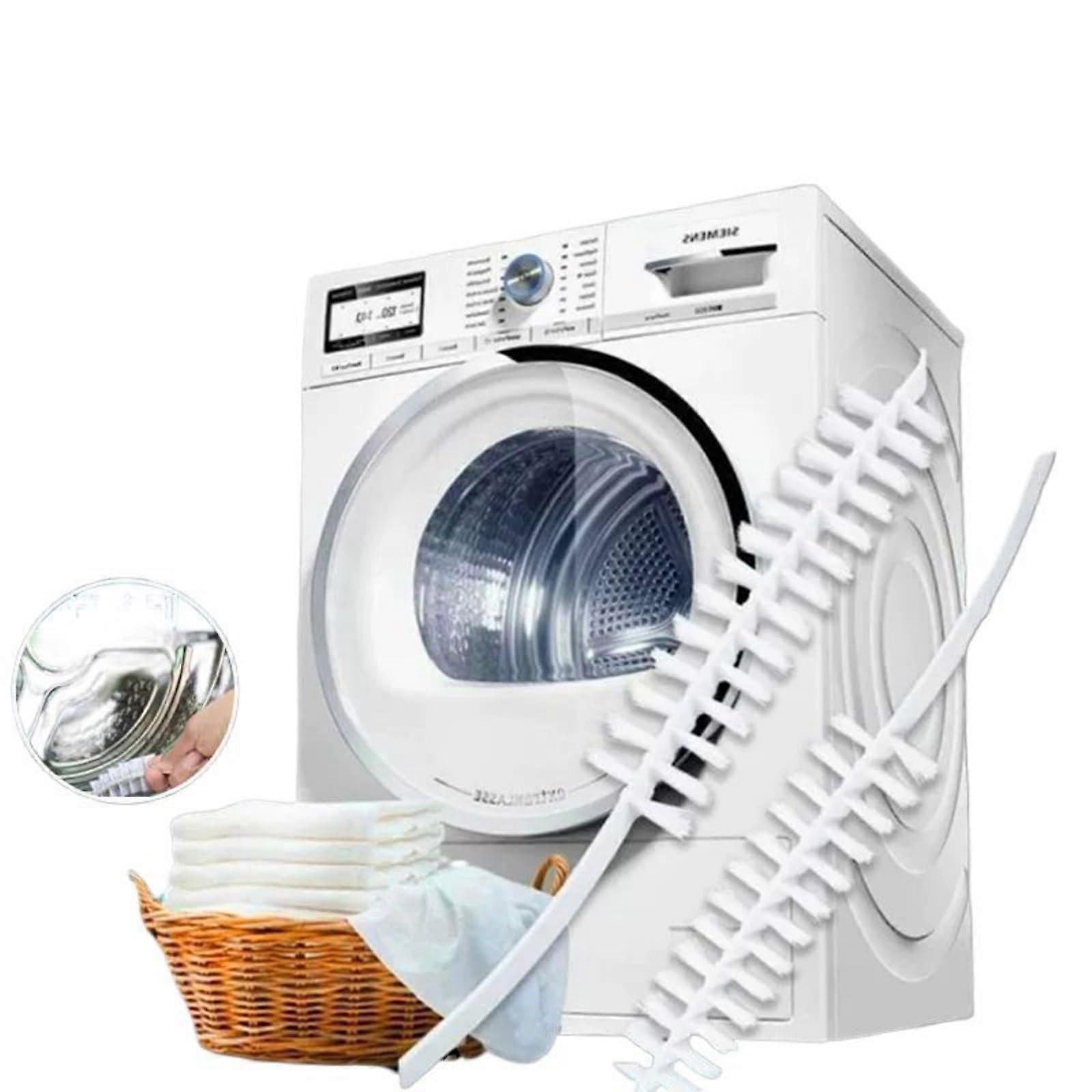 2Pack Washing Machine Cleaning Brush Set, Flexible Nylon Gap Brush for Front Load Drum Deep Clean