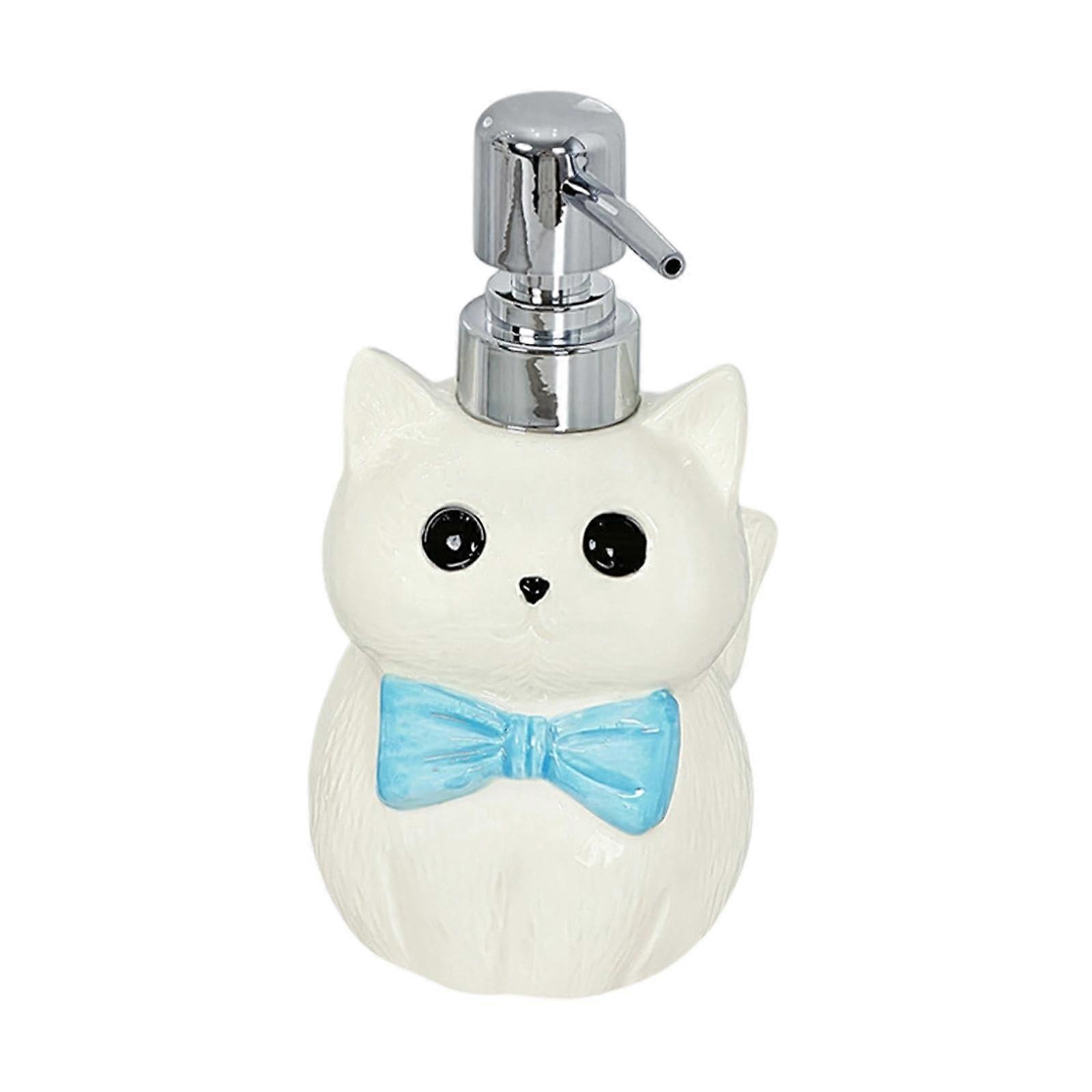 Refillable Soap and Lotion Dispenser with Pump for Bathroom Kitchen Laundry Modern Blue