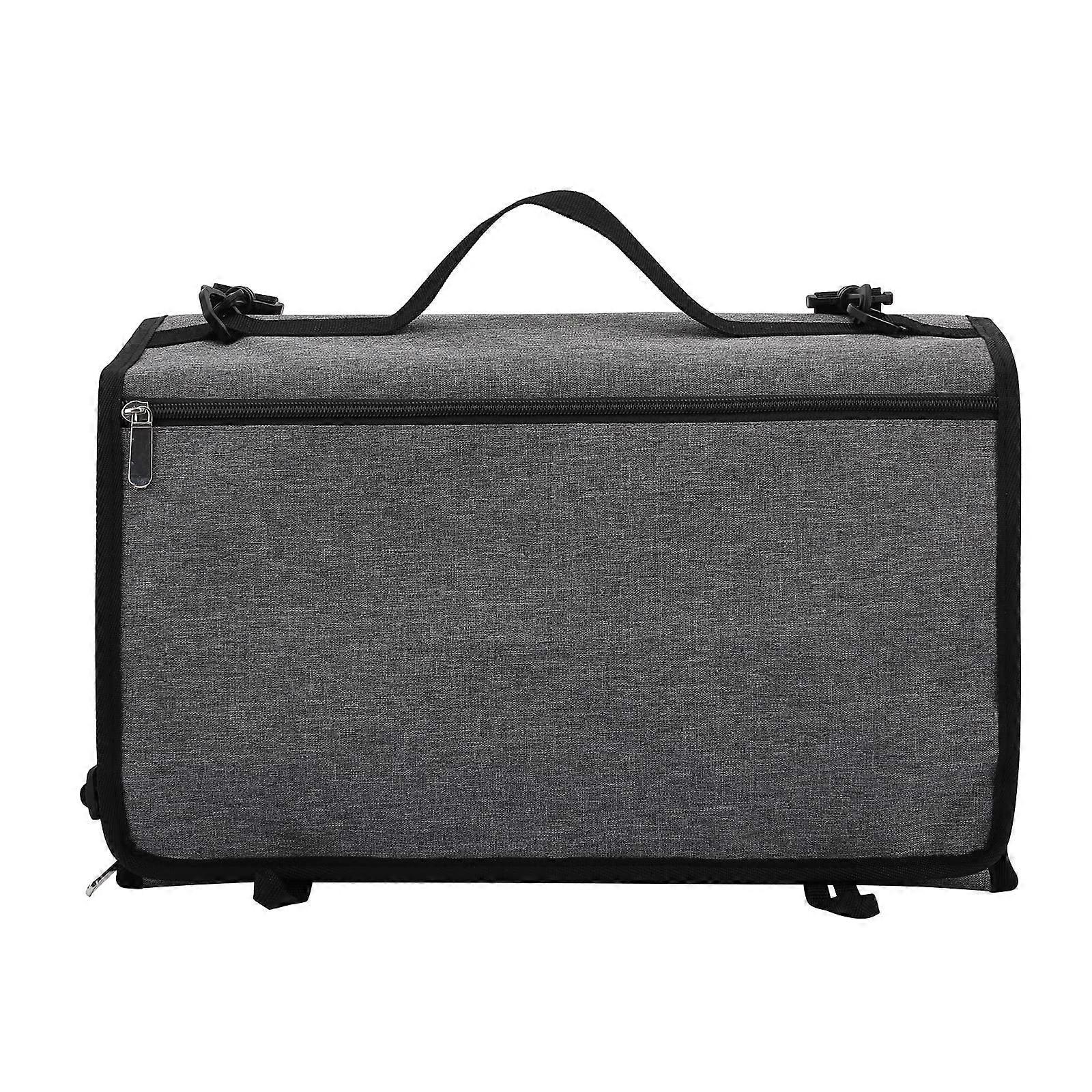 Knitting Storage Bag with Clear Window, Large Capacity Foldable Yarn Organizer for Crochet Hooks