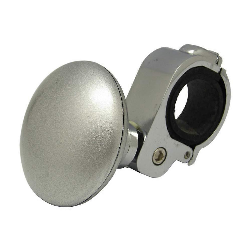 Universal Steering Wheel Spinner Knob Silver Anti Slip Booster Handle for Smooth Steering Control