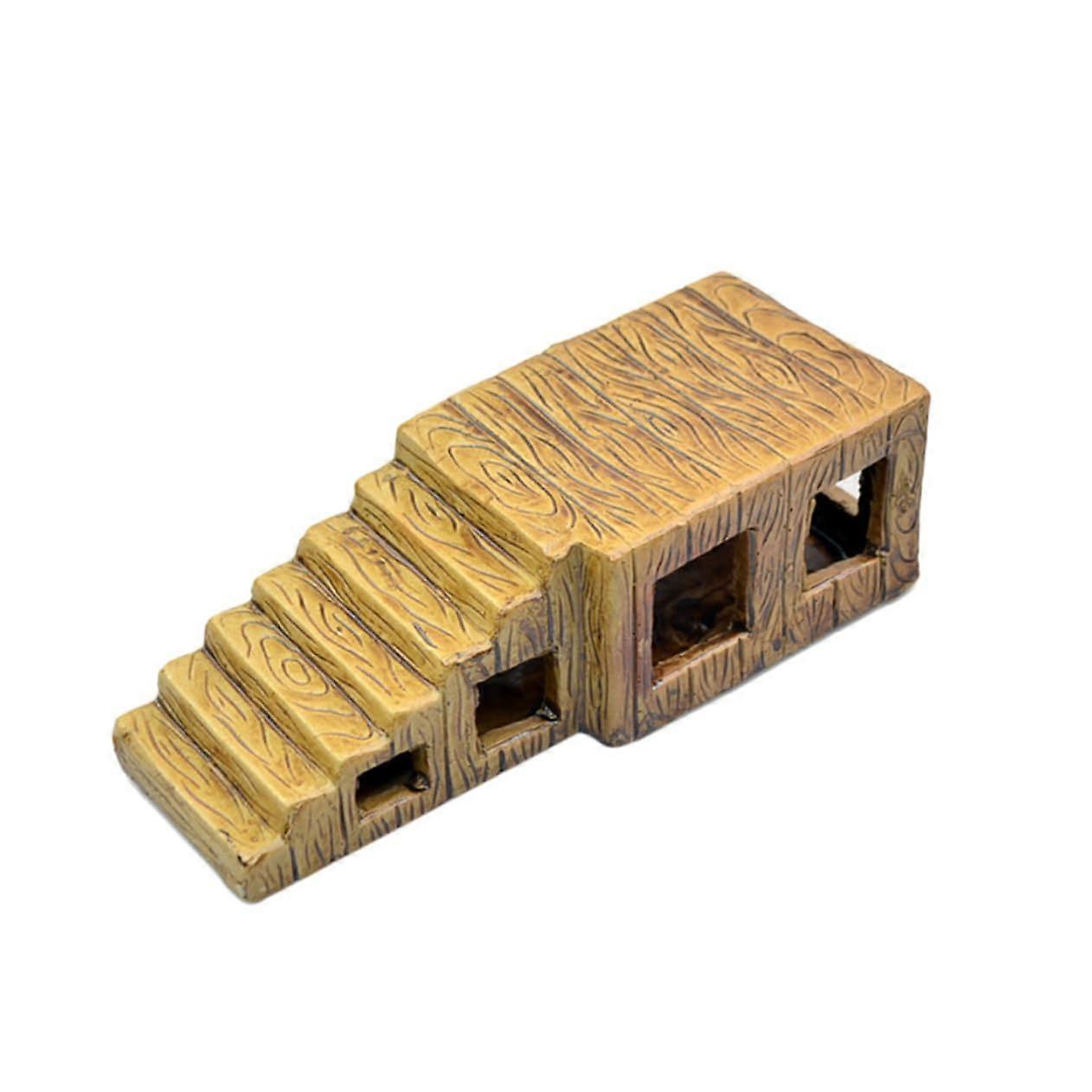 Turtle Basking Platform with Floating Ramp and Hideout, Ceramic Easy Clean Dock for Aquarium