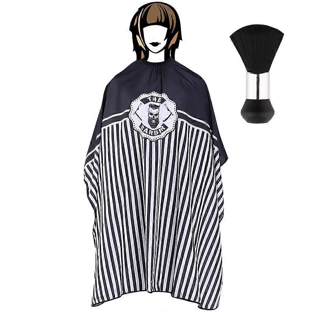 Professional Hair Cutting Cape and Neck Brush Set, 2 Pack, Full Coverage with Adjustable Neckline