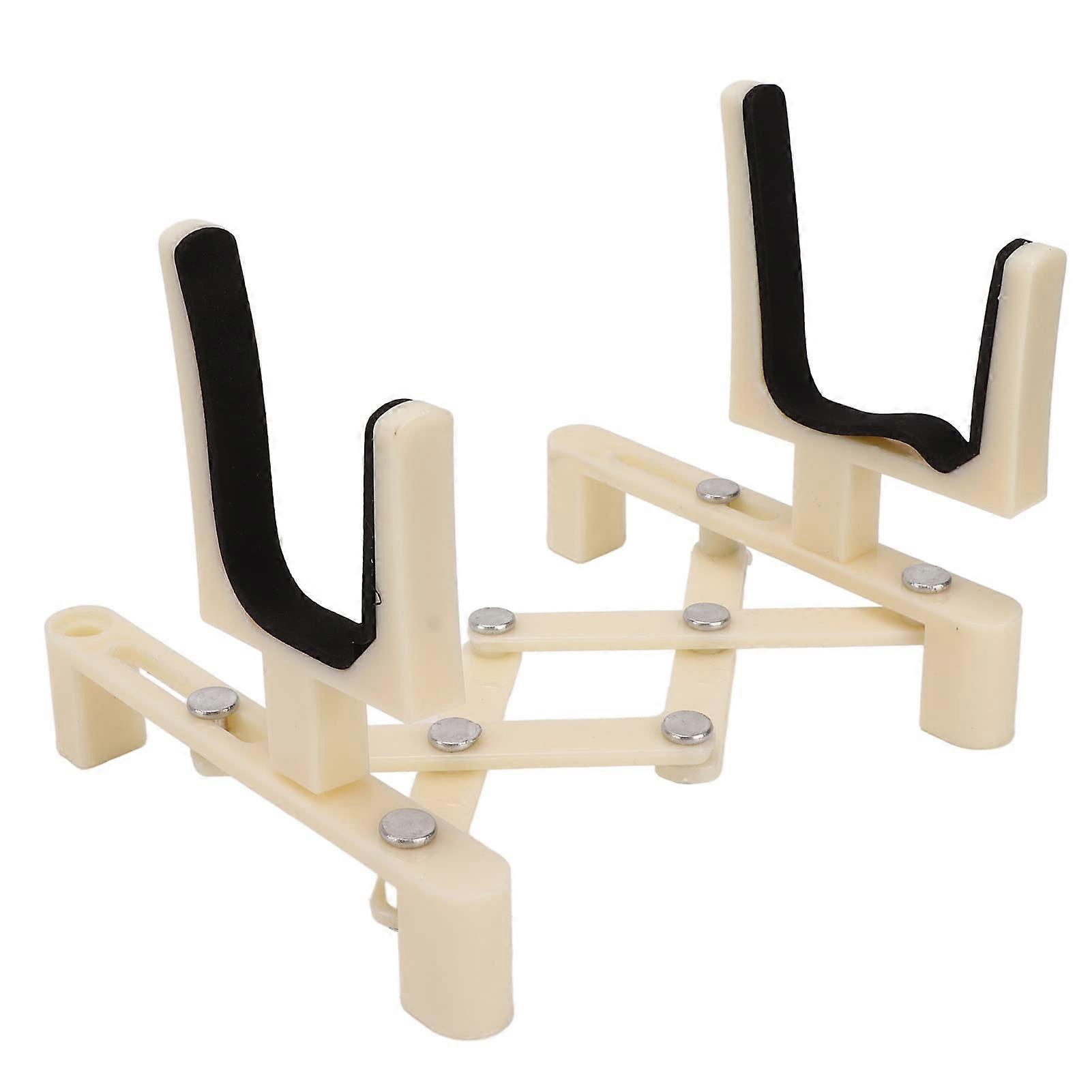 Lightweight Foldable Violin Stand with Protective Sponge Padding and Compact Storage (Beige)