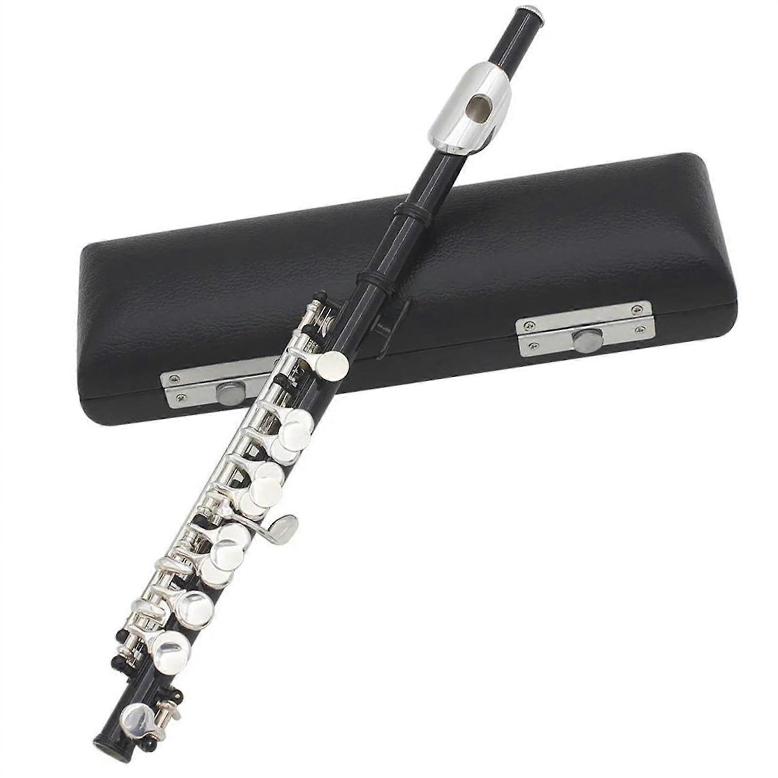 Silver Plated C Key Piccolo Flute, Durable Cupronickel Body with Responsive Key Action and Case