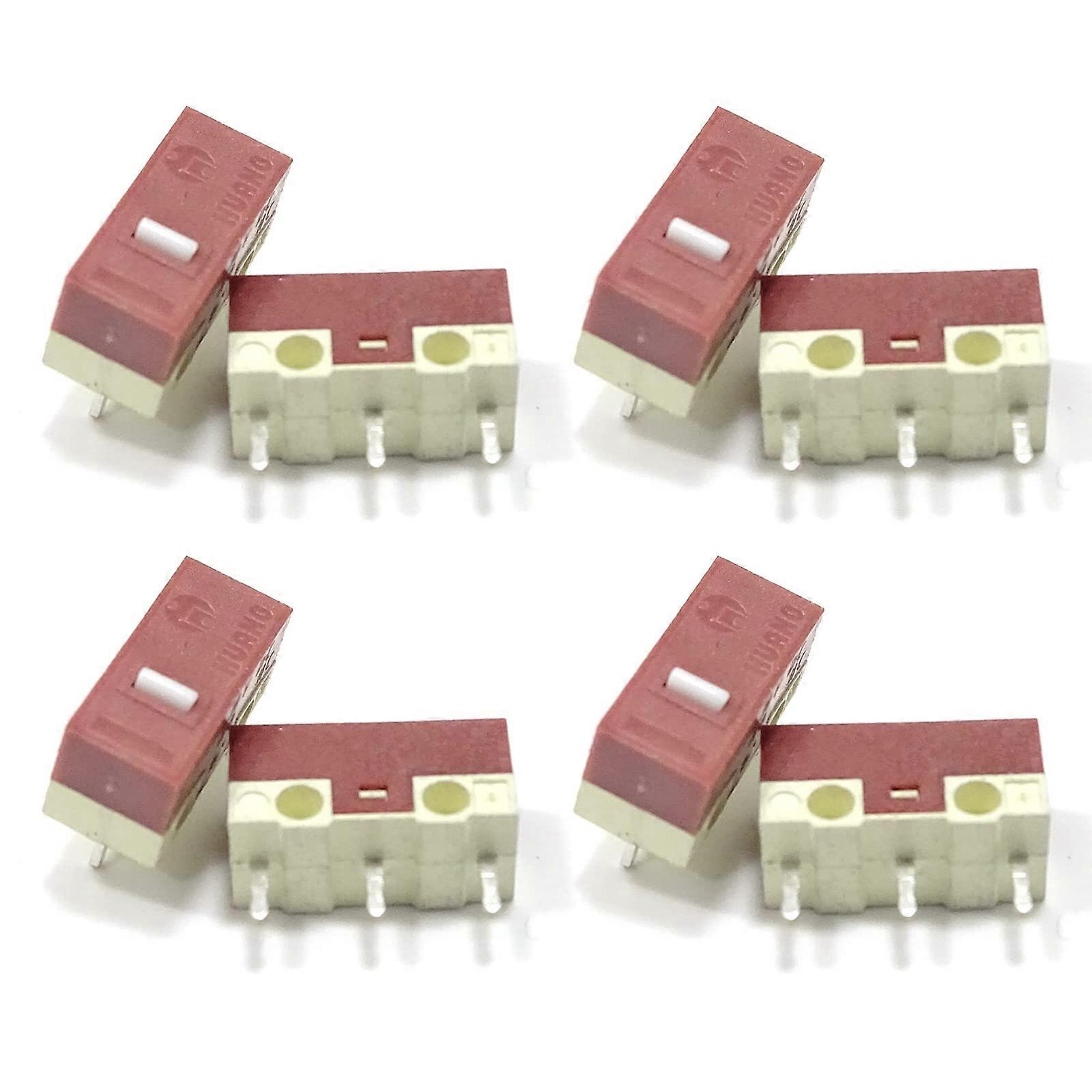 Microswitch Replacement for HUANO Mute Button 8pcs Set, 3 Pin Gaming Mouse Silver Contact