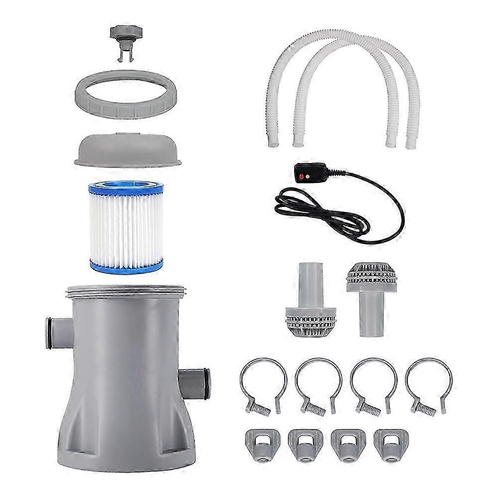 Pool Cleaner Circulation Filter Pump 330 GPH Filter Swimming Pool Filter Pump for Aerated Pool Pumps EU Plug