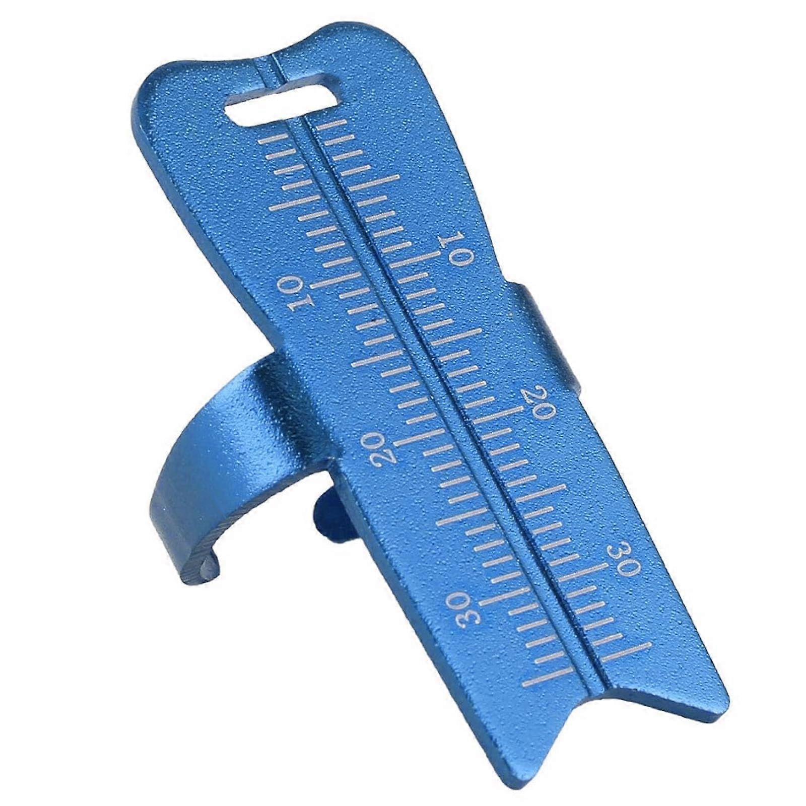 Finger Measuring Ring Adjustable Aluminum Ruler 35mm Scale for Technical Training Demonstrations Navy Blue