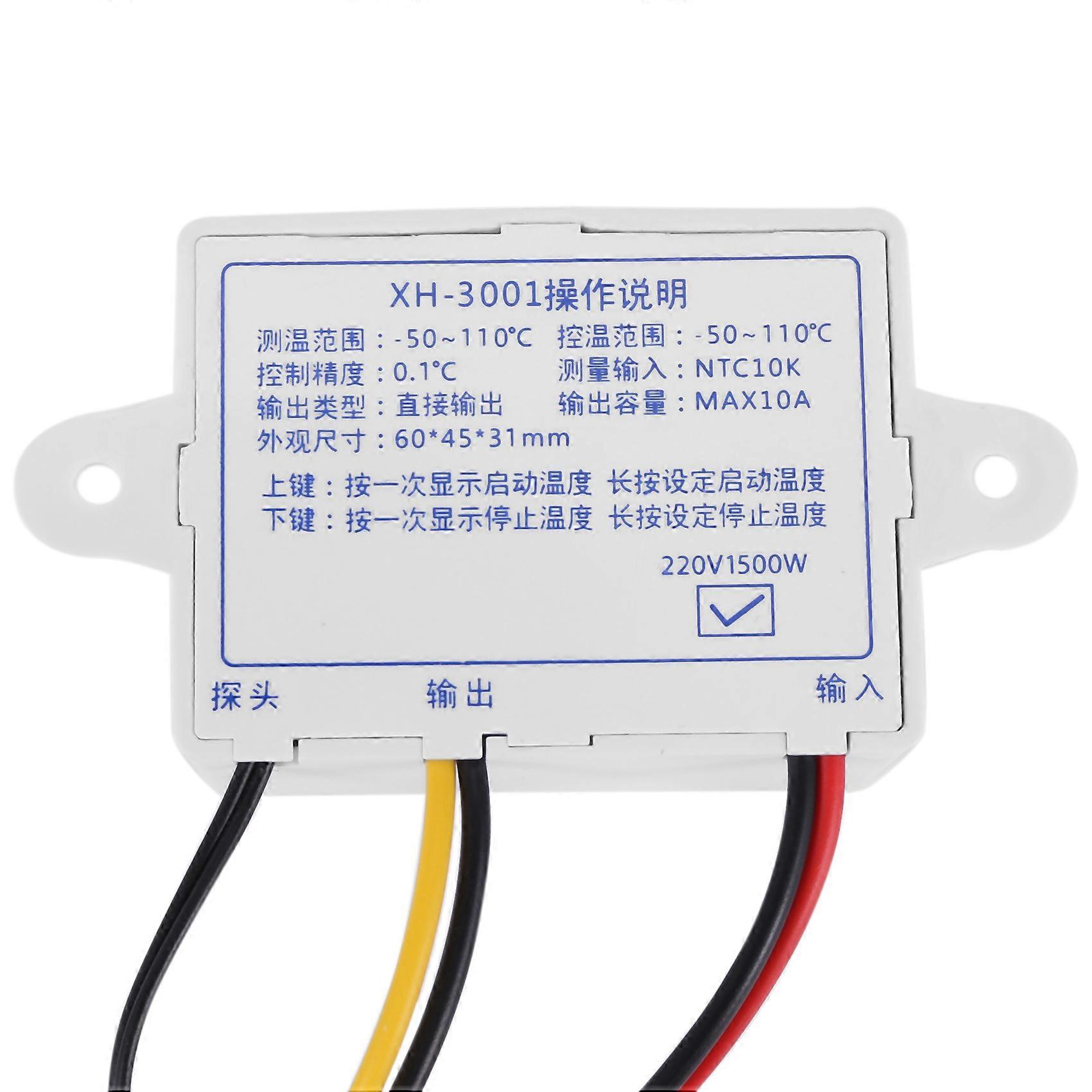 220V Digital LED Temperature Controller 10A Thermostat Control Switch Probe 